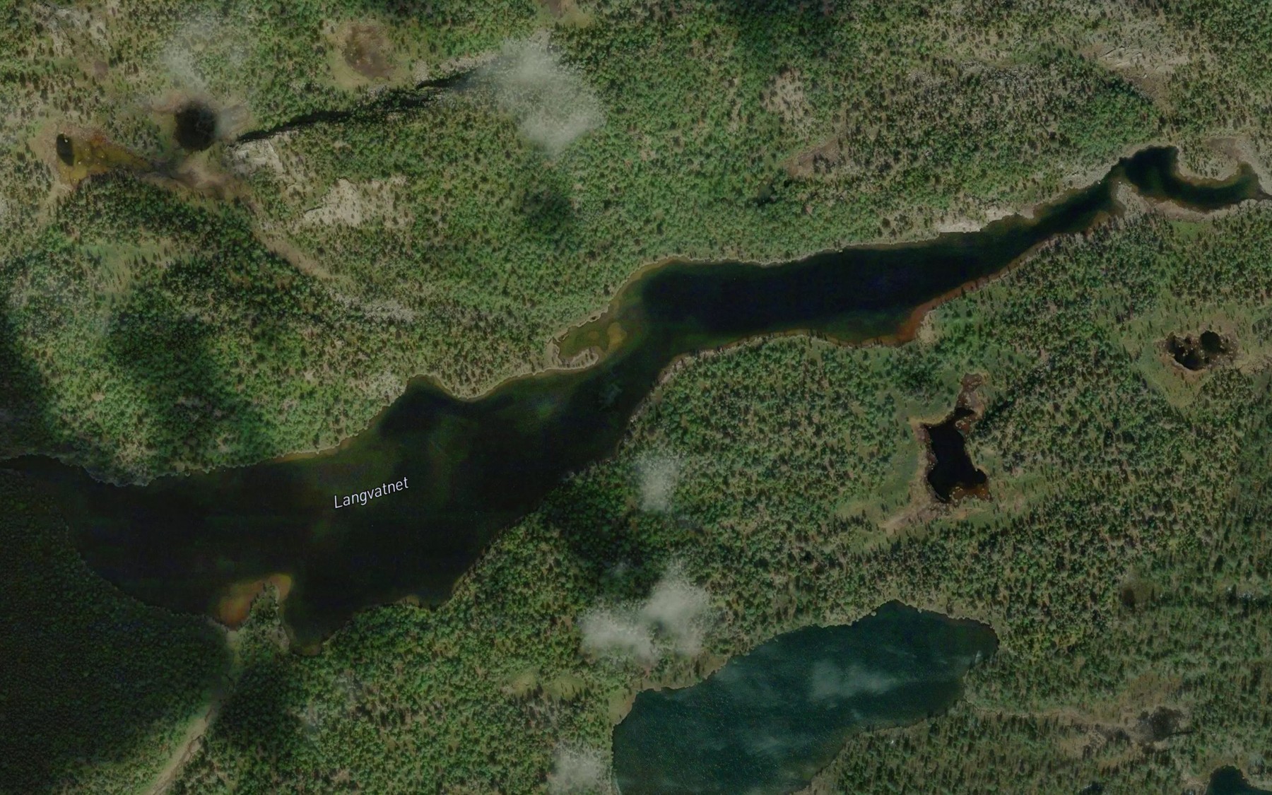 Satellite map of the Langvatnet