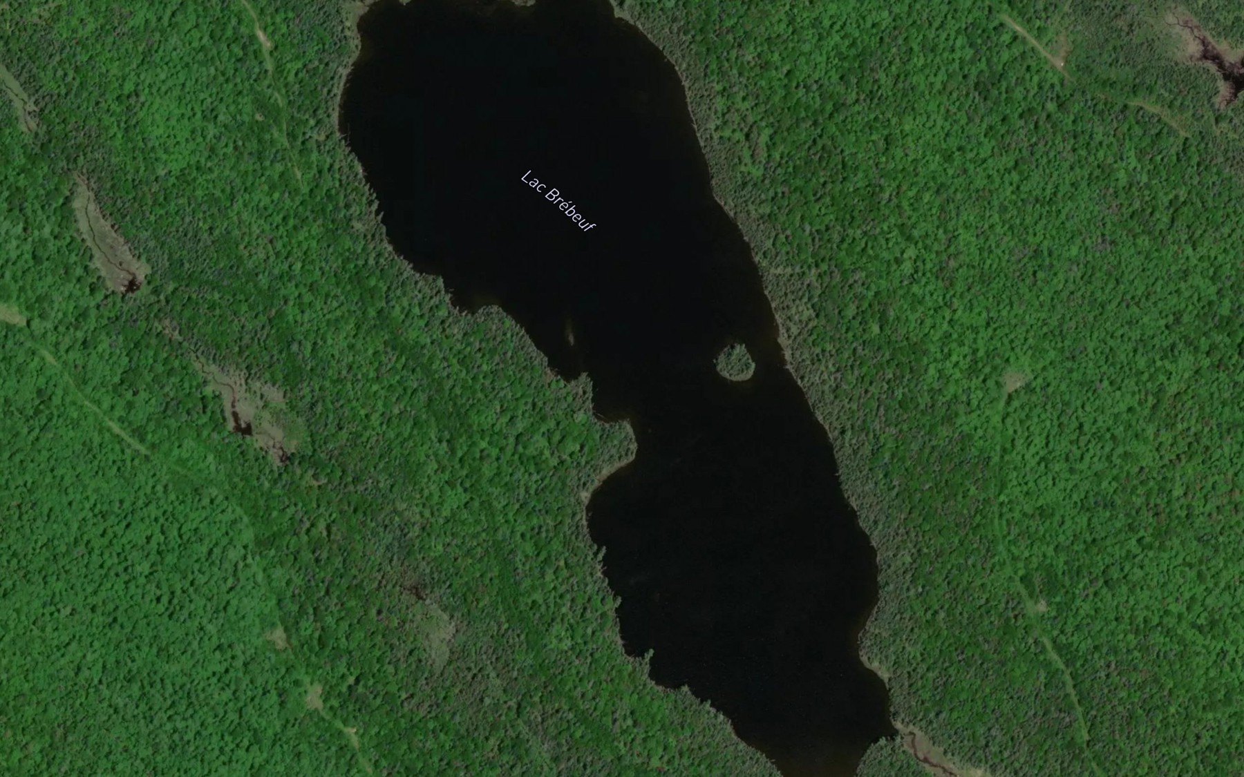 Satellite map of the Lac Brebeuf