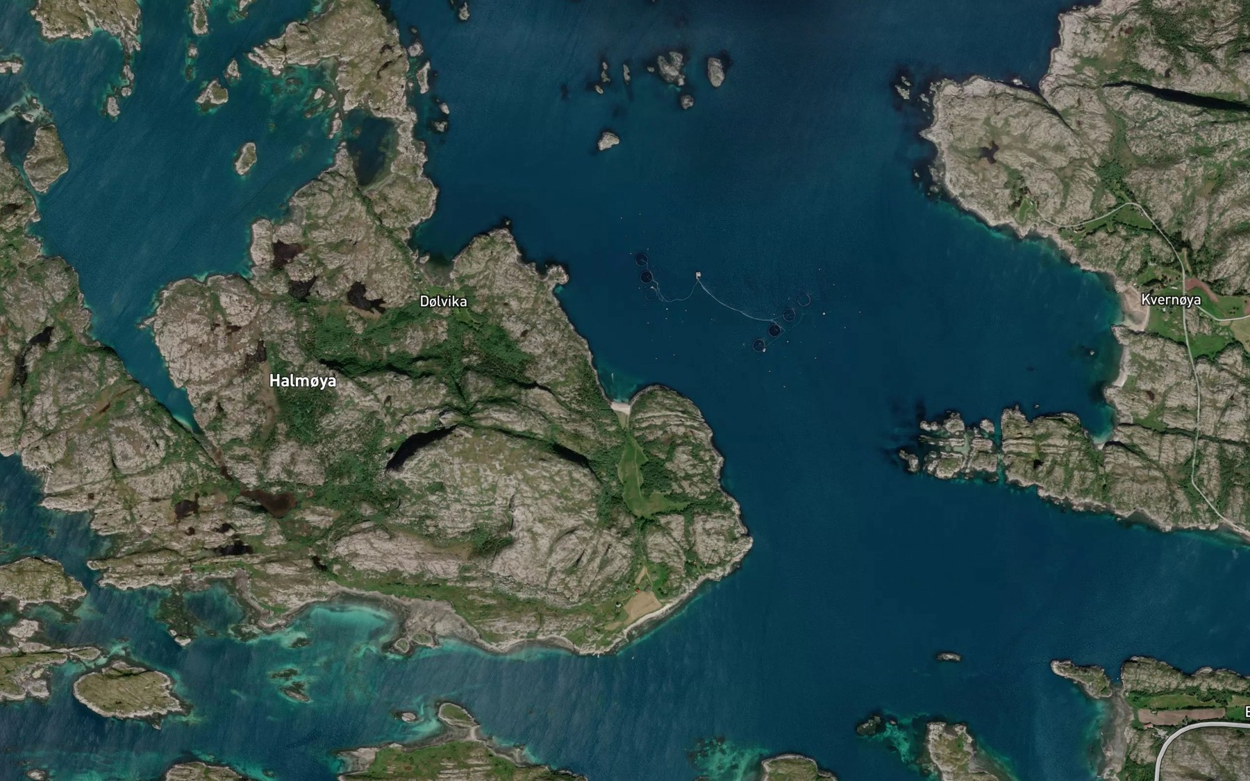 Satellite map of the Kjelvika