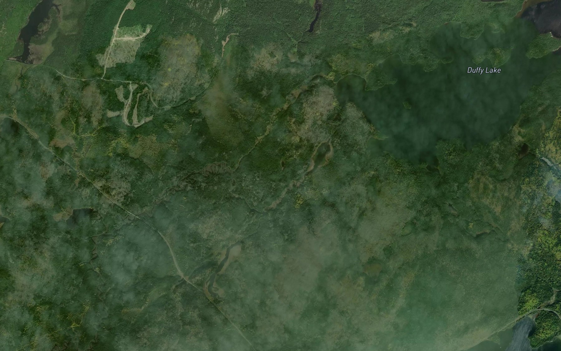Satellite map of the Kawaweagama Creek