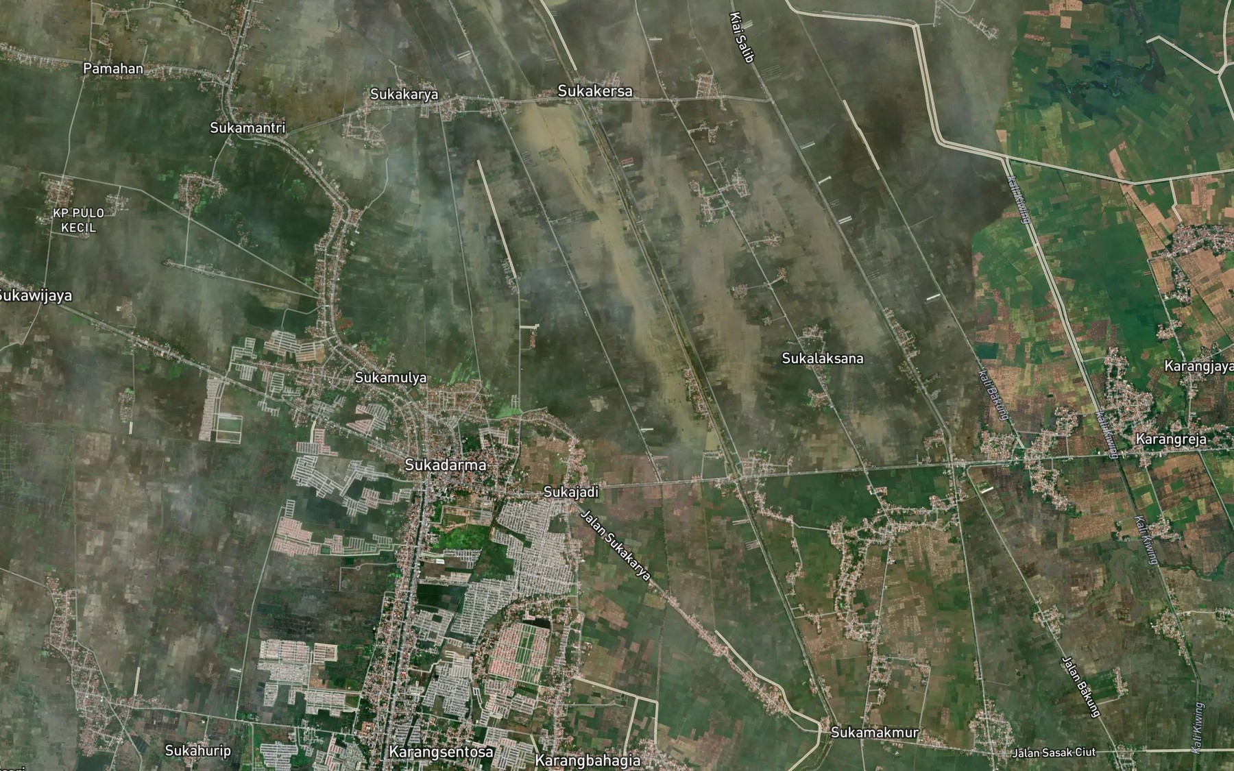 Satellite map of the Kali Gempolbayung