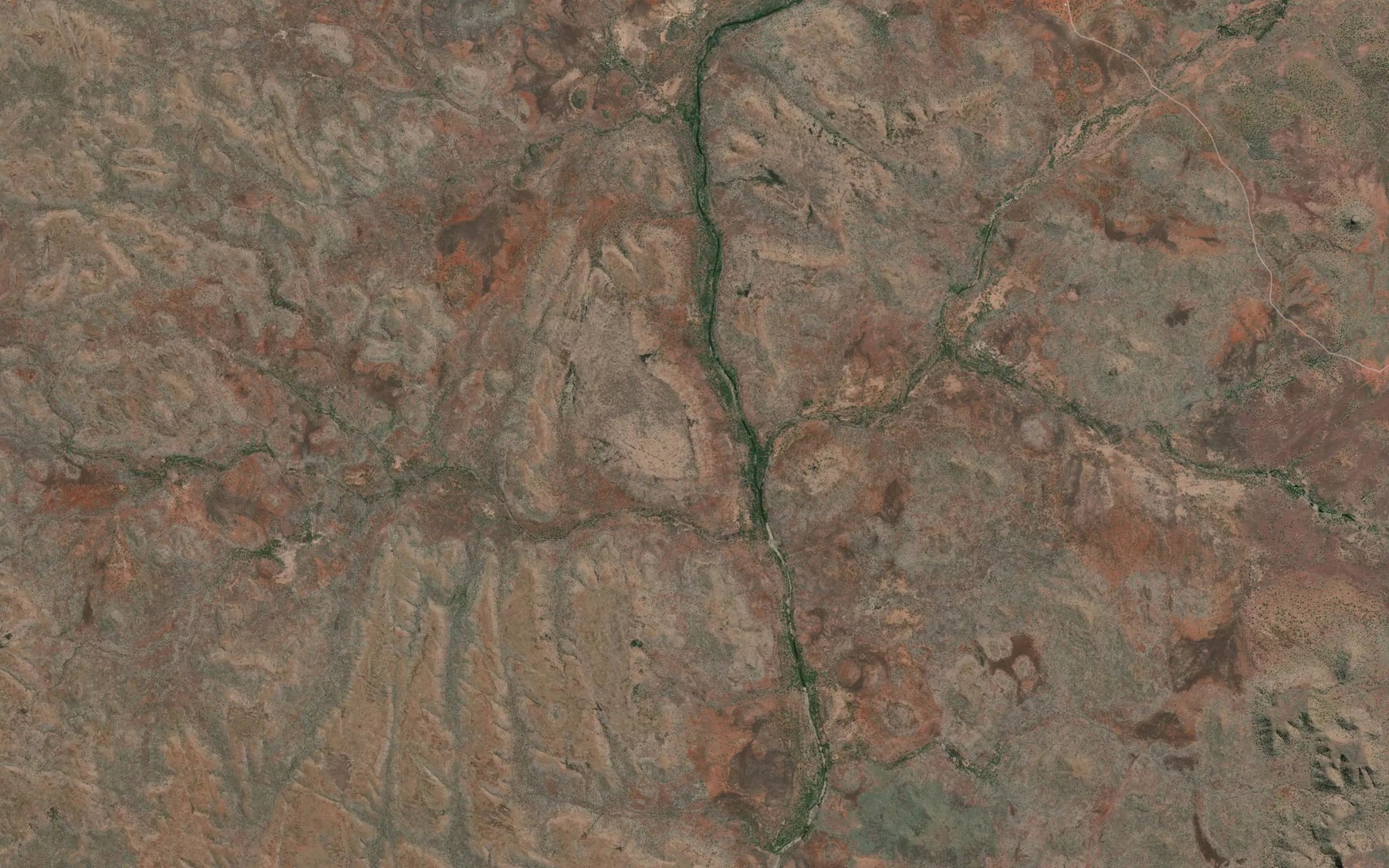 Satellite map of the Brown Creek