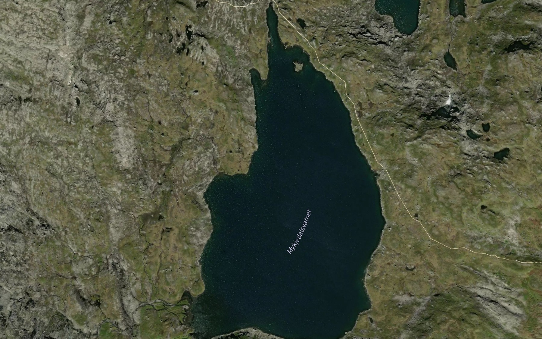 Satellite map of the Mykjedalsvatnet