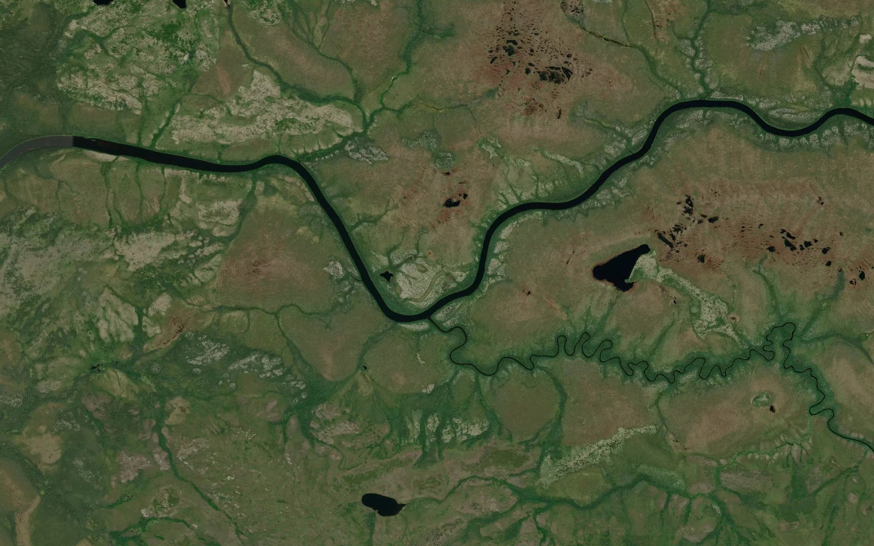 Satellite map of the Riviere Kawasayakamikastikw
