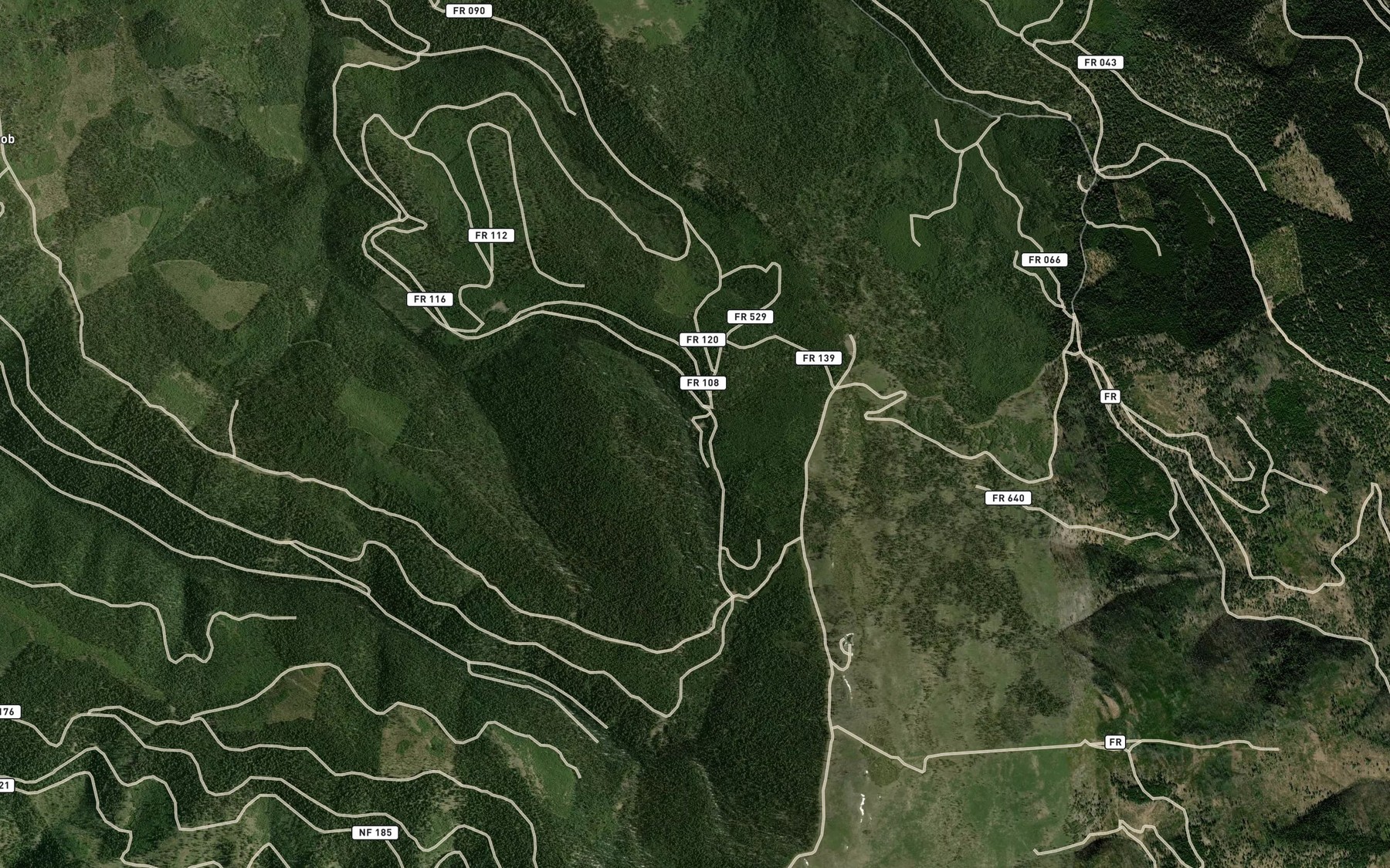 Satellite map of the Looney Spring