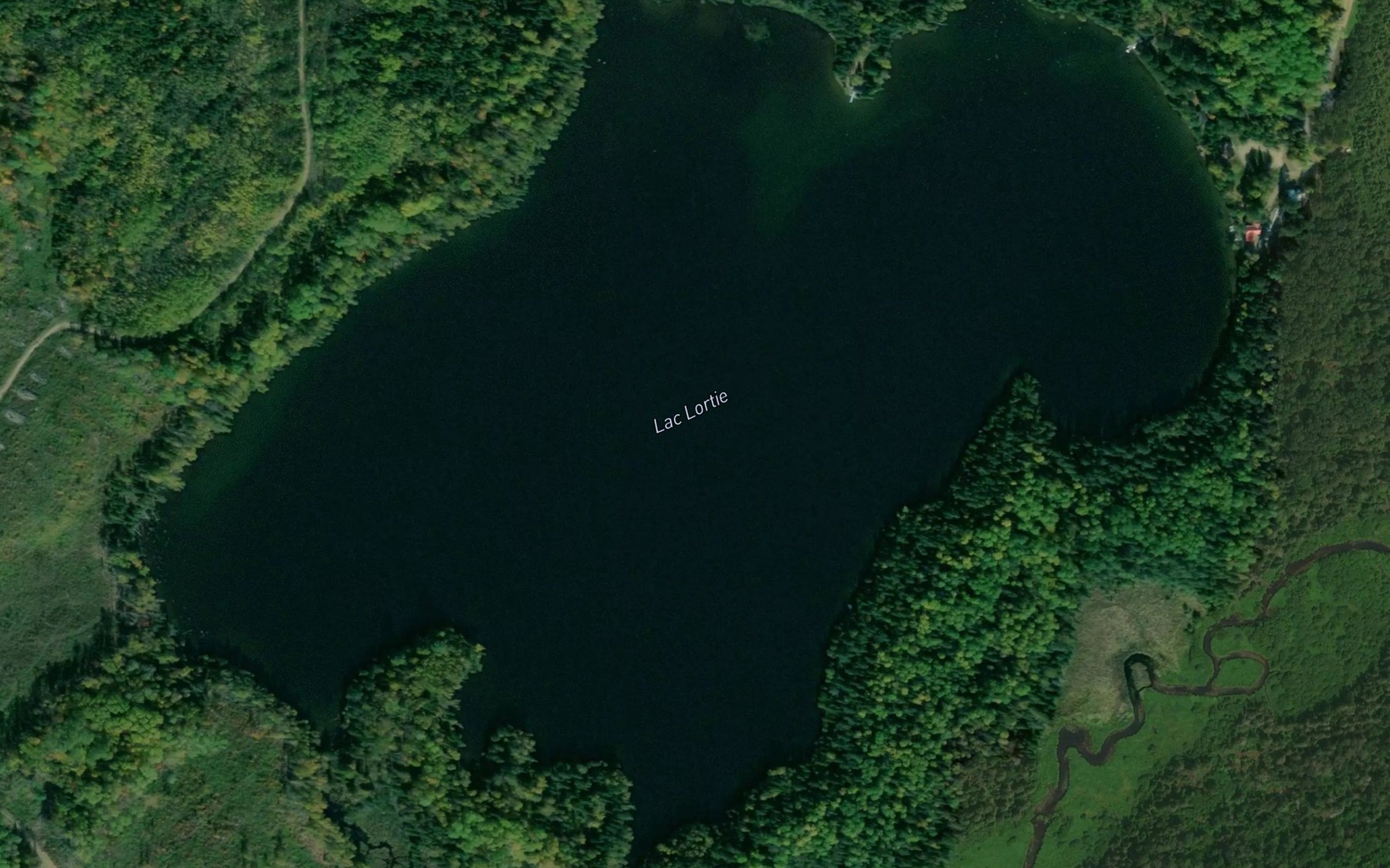 Satellite map of the Lac Lortie