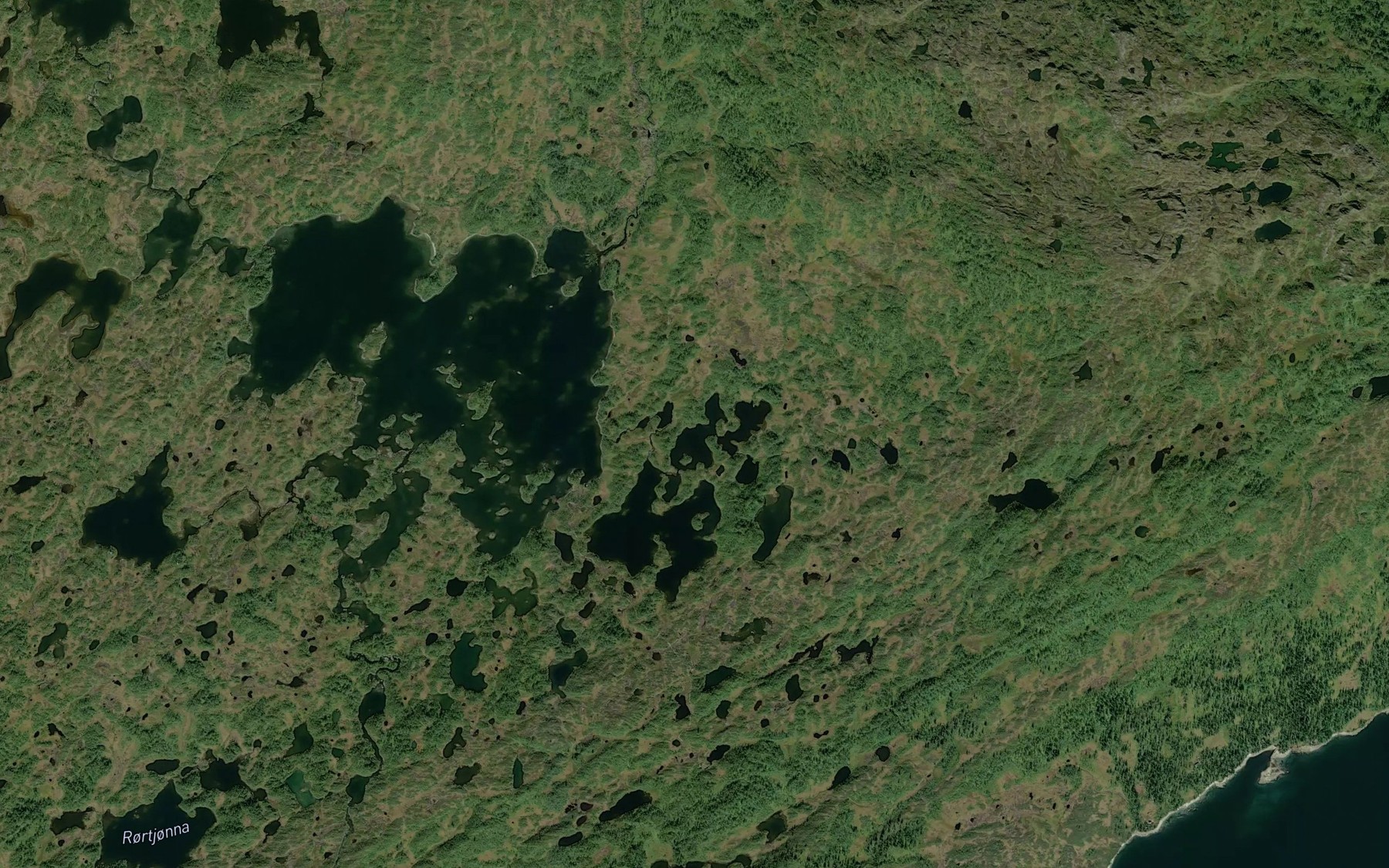 Satellite map of the Tjonnin