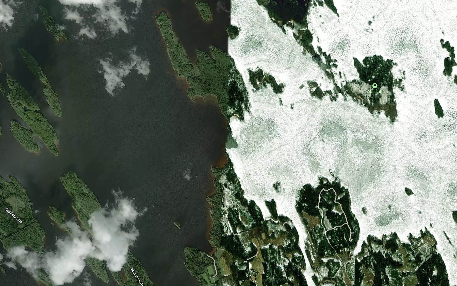 Satellite map of the Poronsalmi