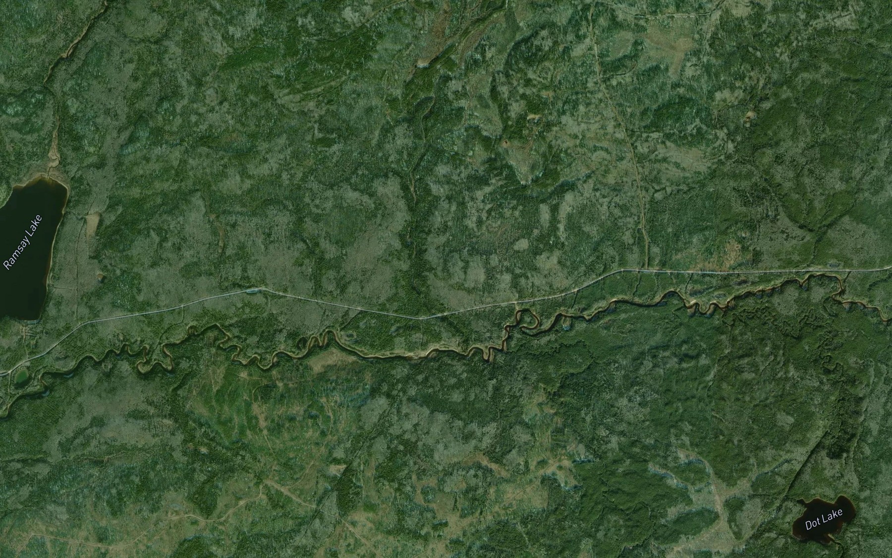 Satellite map of the Healy Creek