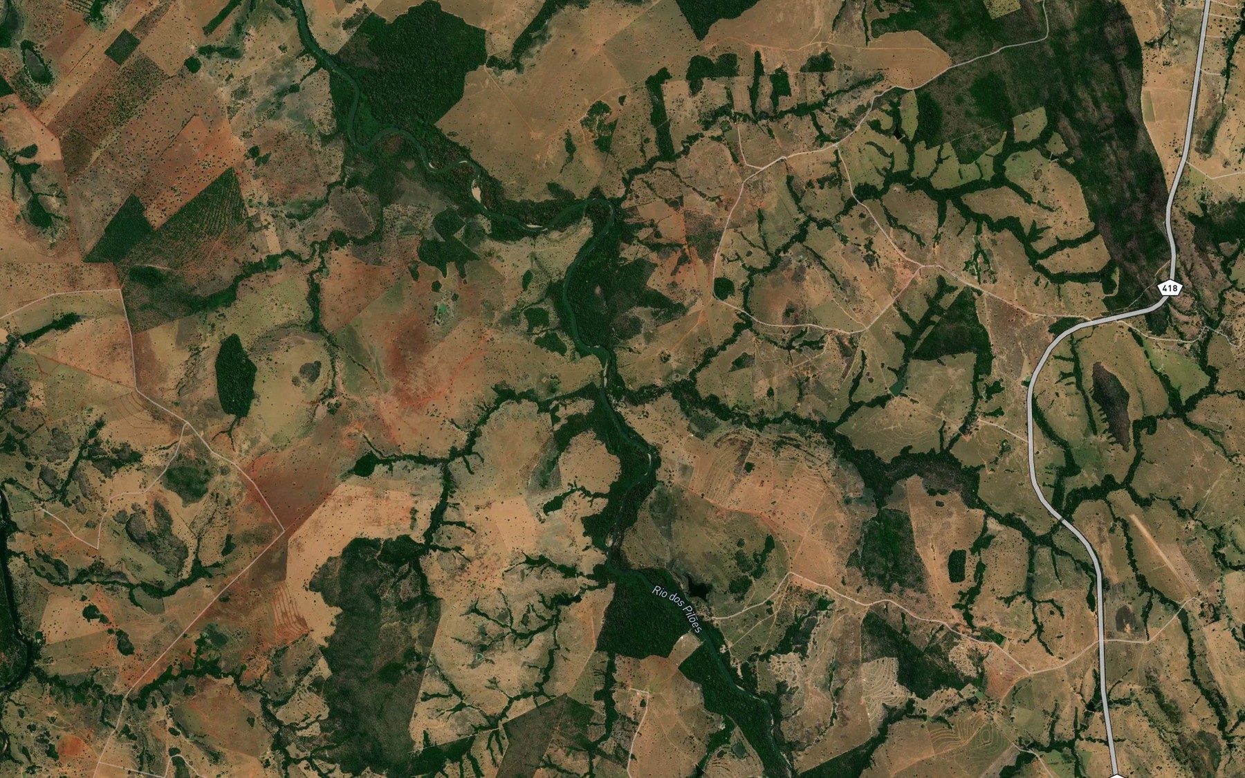 Satellite map of the Corrego de Custodio Santos