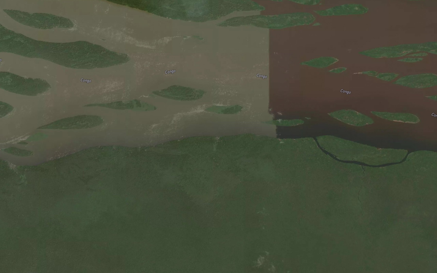 Satellite map of the Mokene