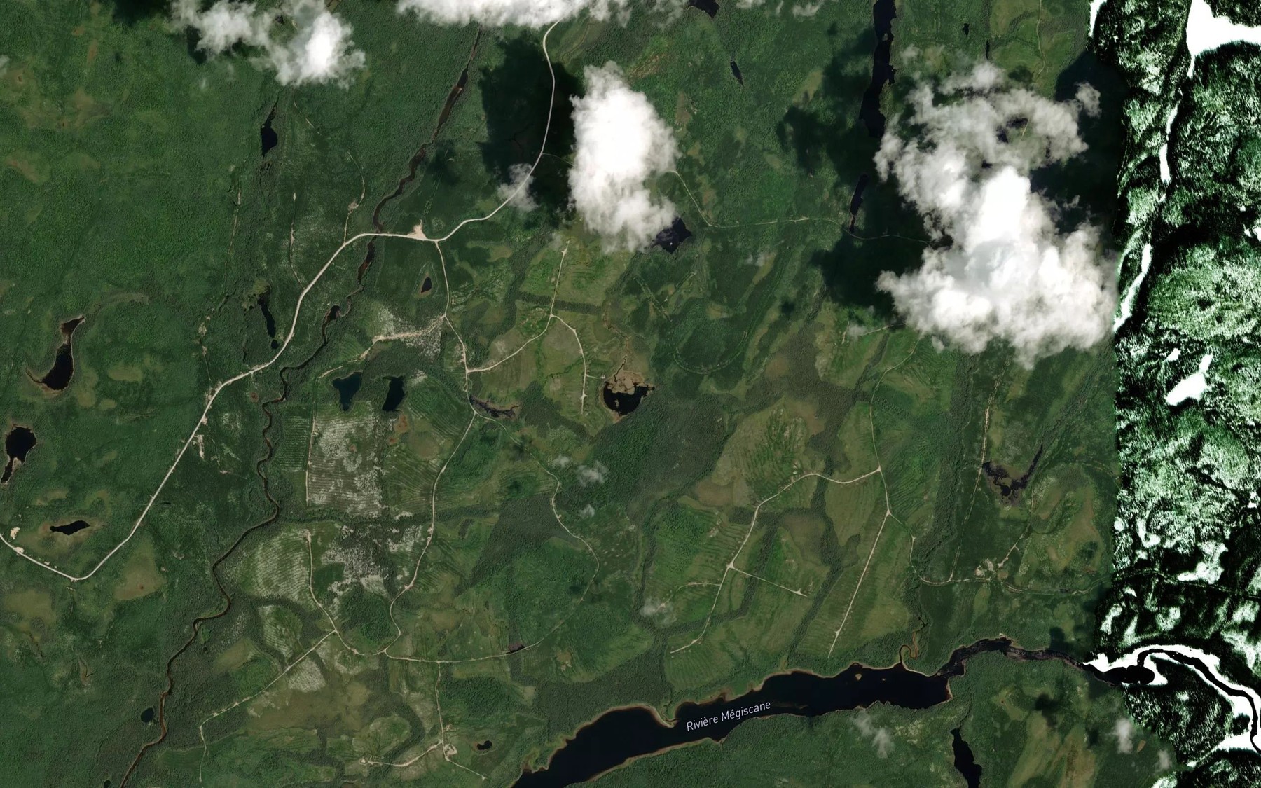 Satellite map of the Lac Falardeau