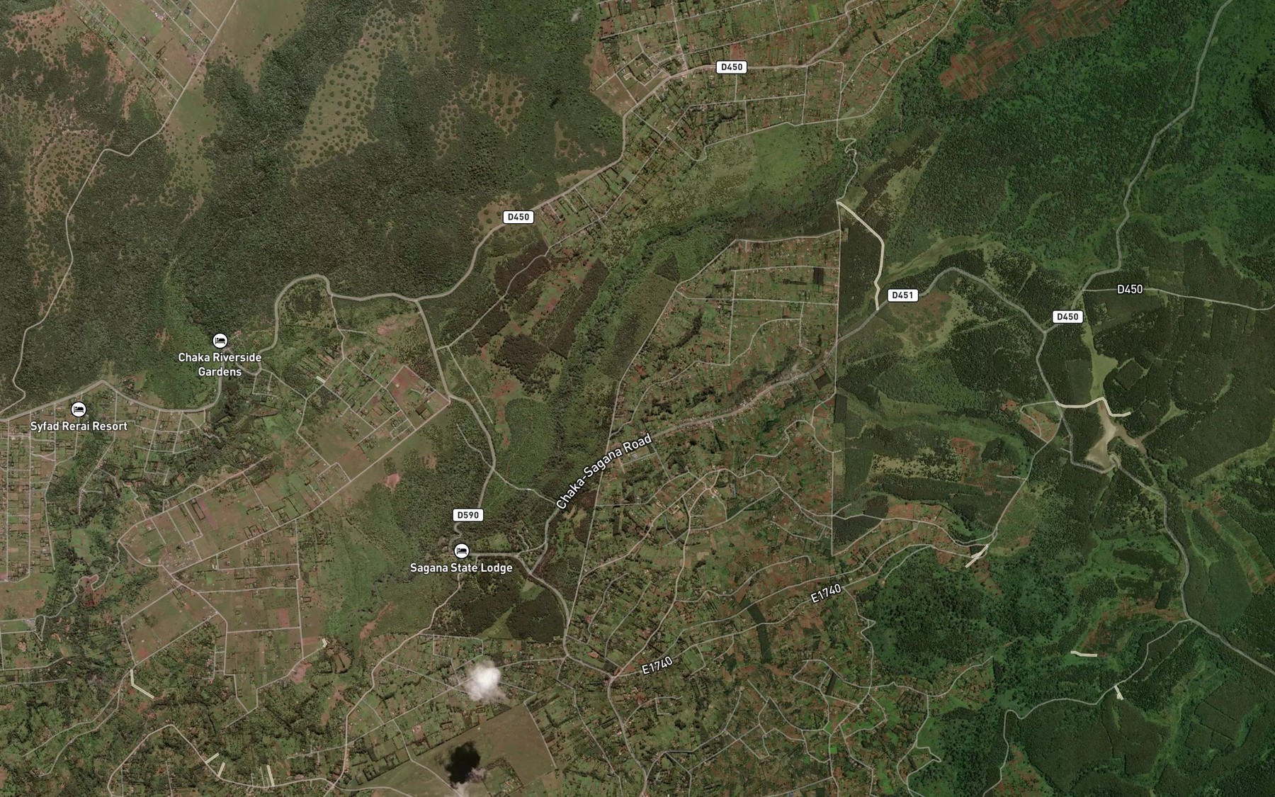 Satellite map of the Kamwova