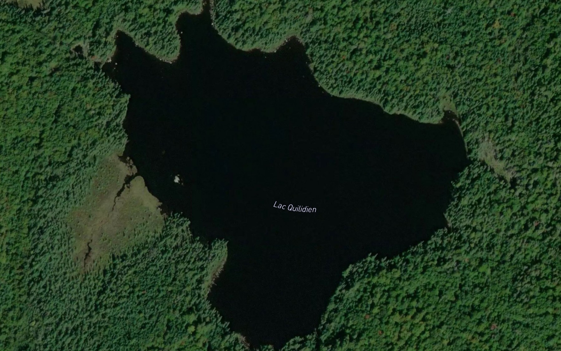 Satellite map of the Lac Quilidien