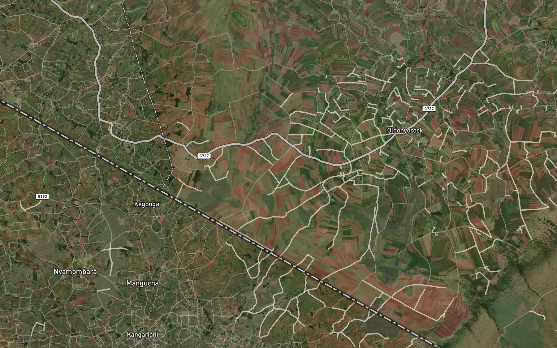 Satellite map of the Larangayeti