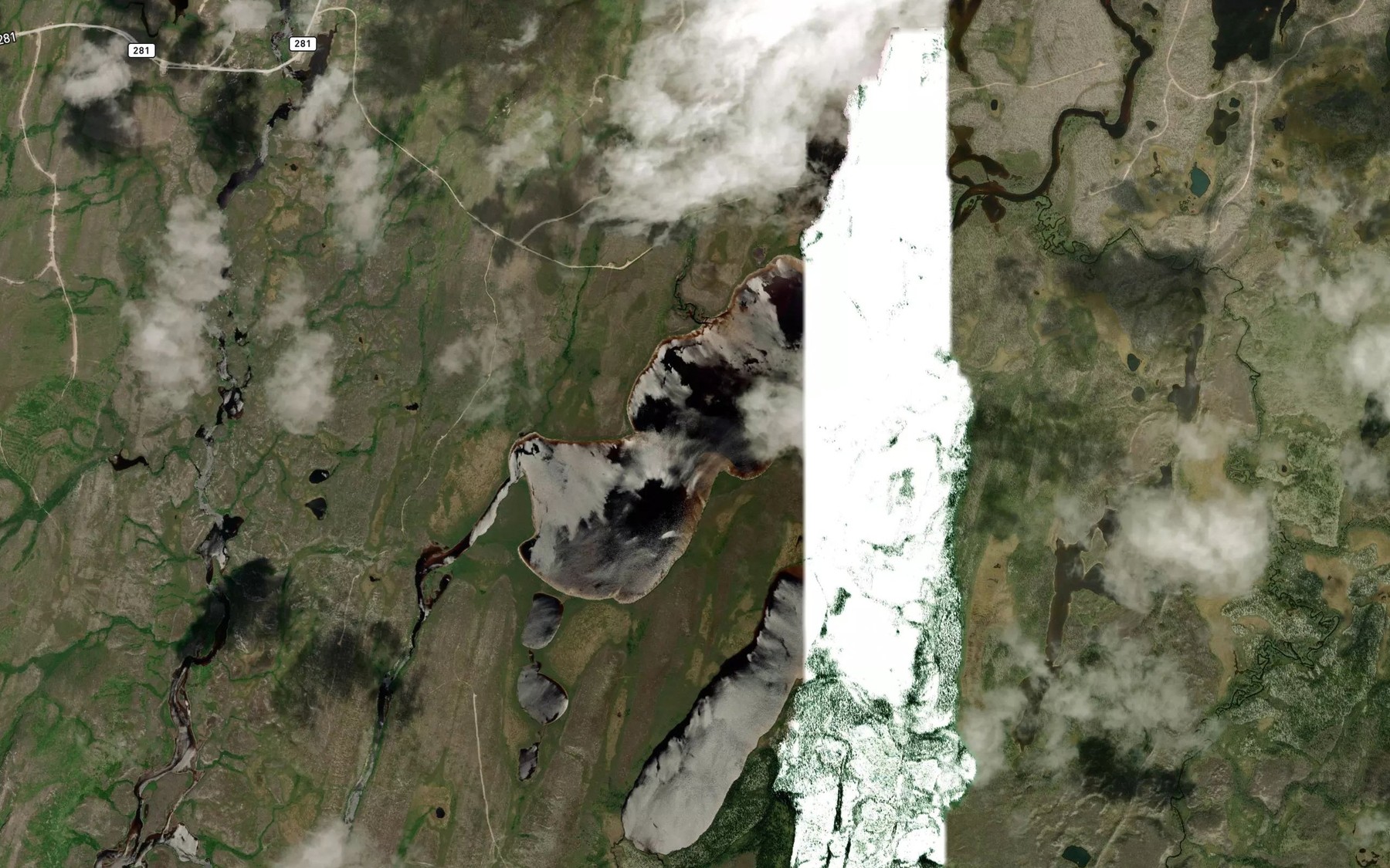 Satellite map of the Lac Fagre