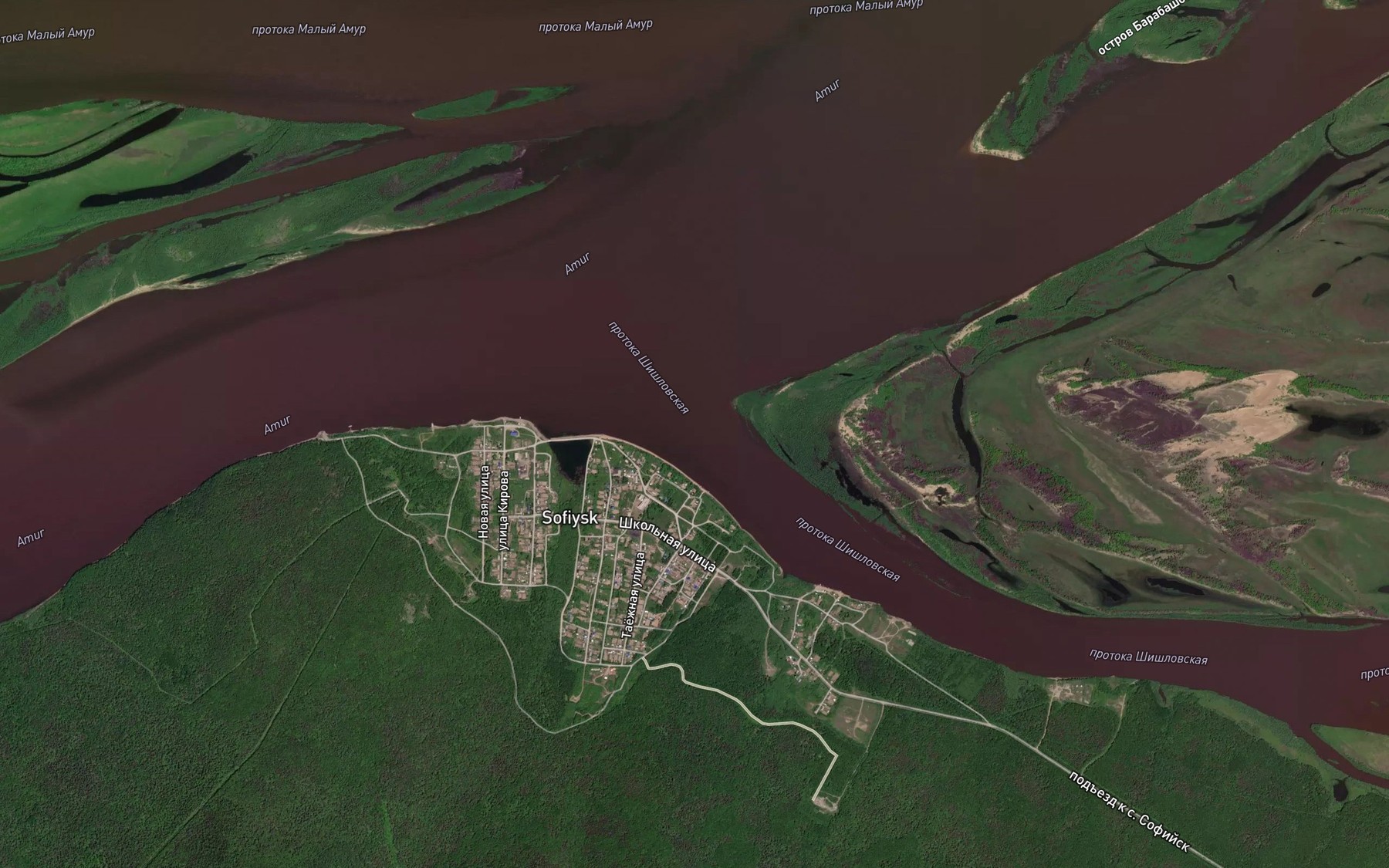 Satellite map of the Protoka Gornaya