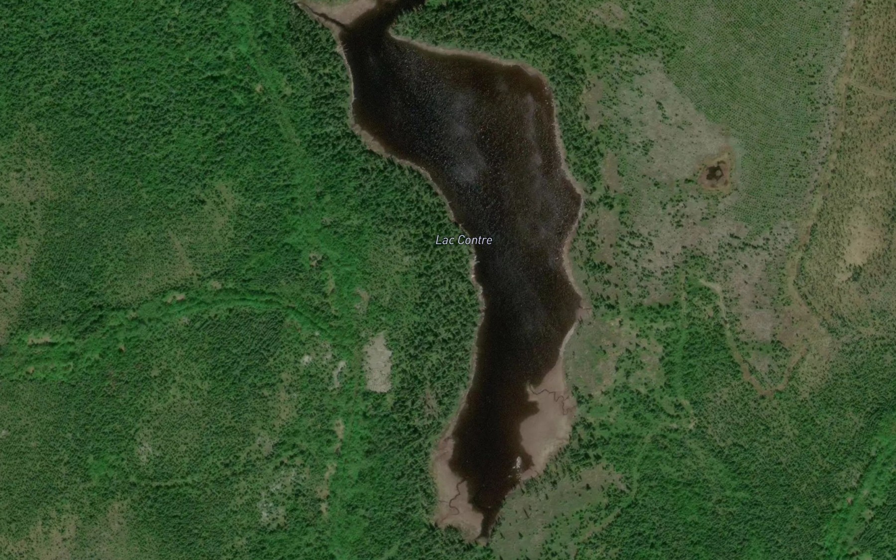 Satellite map of the Lac Contre