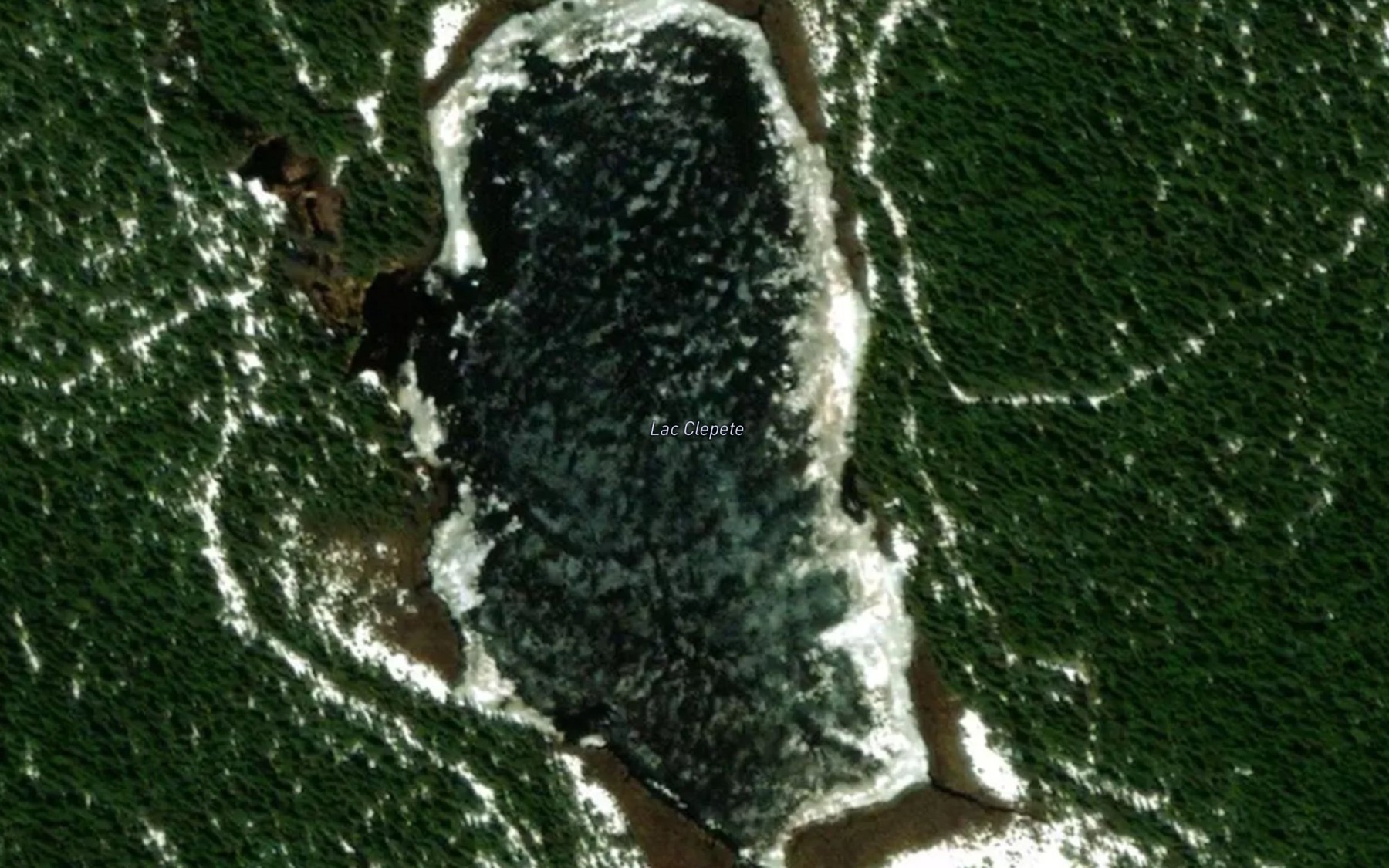 Satellite map of the Lac Clepete