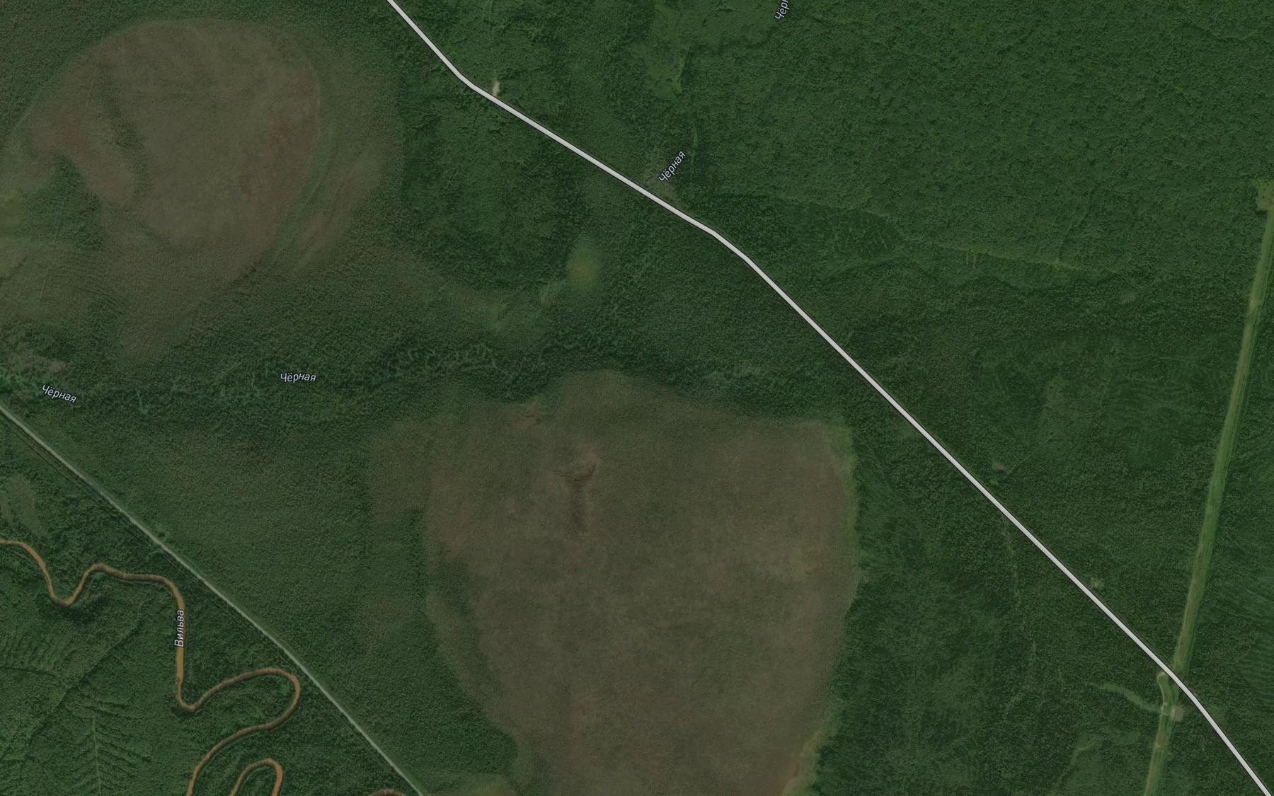Satellite map of the Chernaya Poludennaya