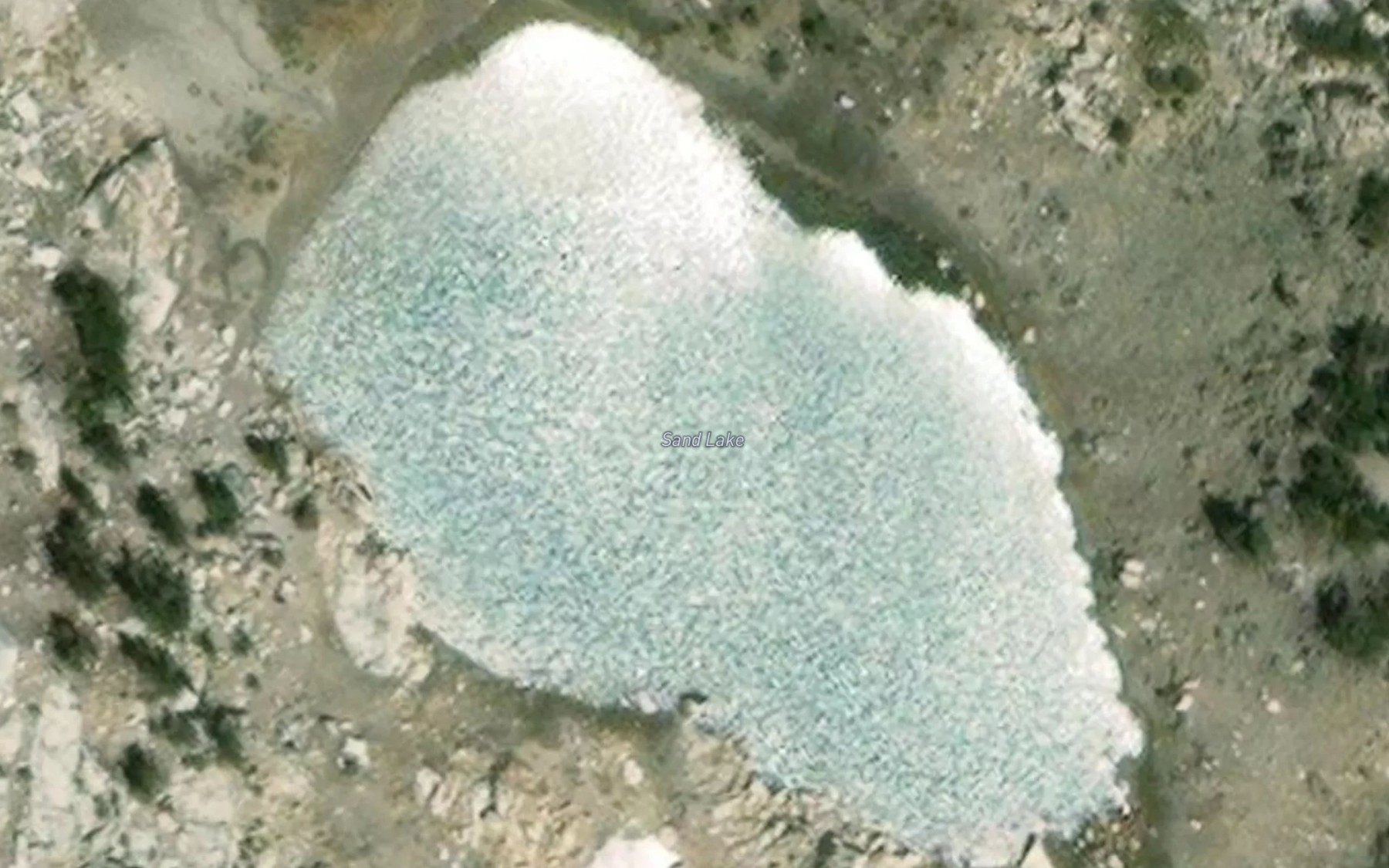 Satellite map of the Sand Lake