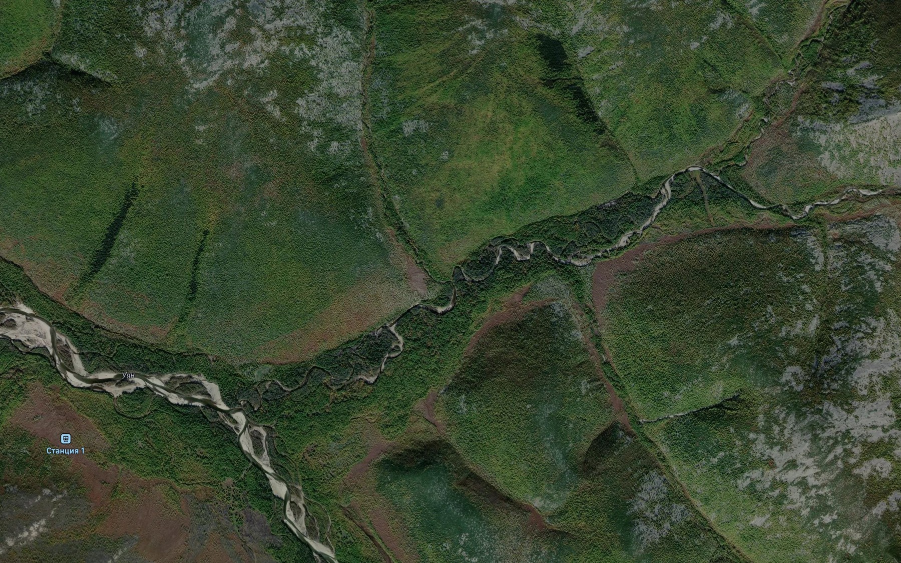 Satellite map of the Pryamoy