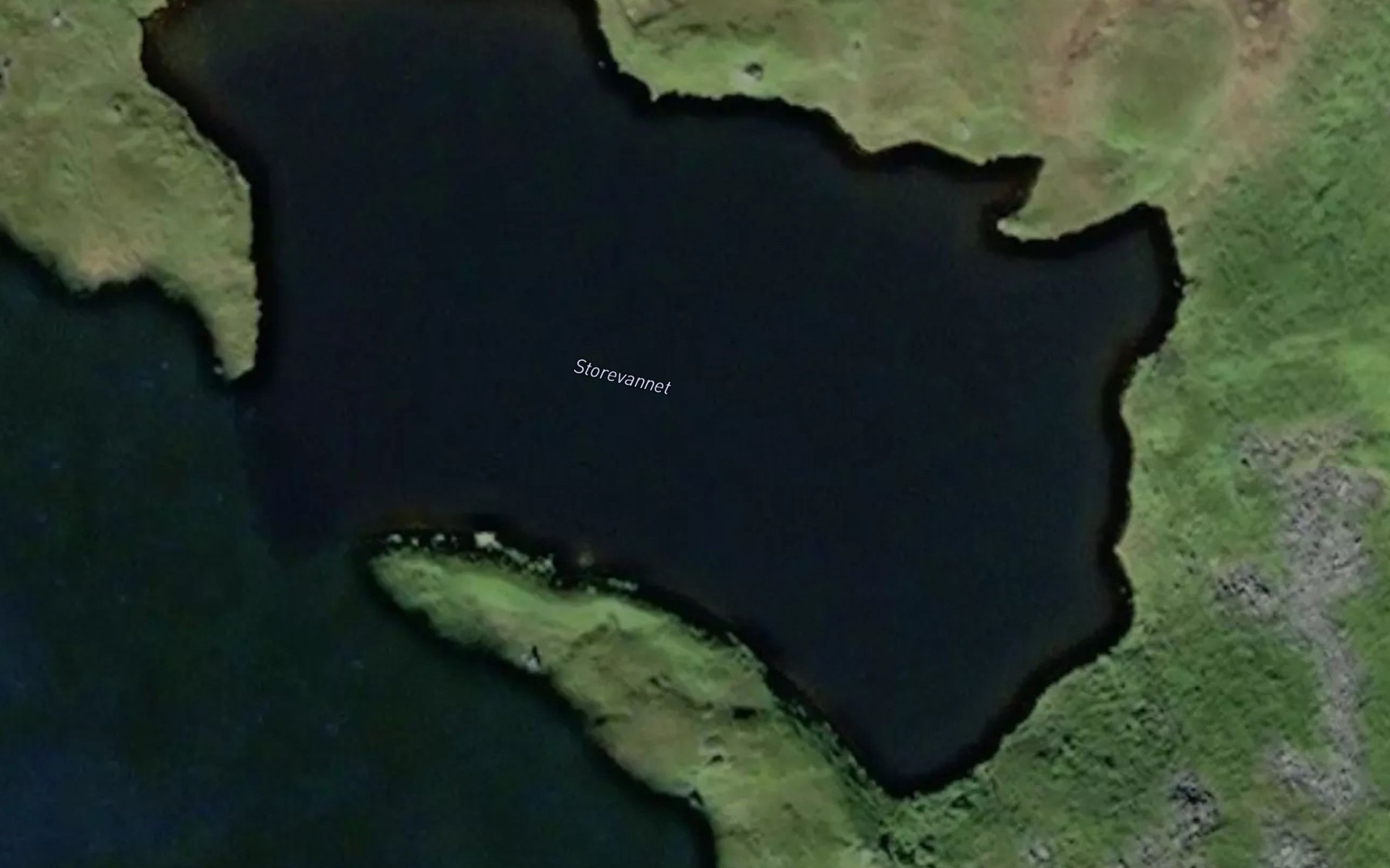 Satellite map of the Storevatnet