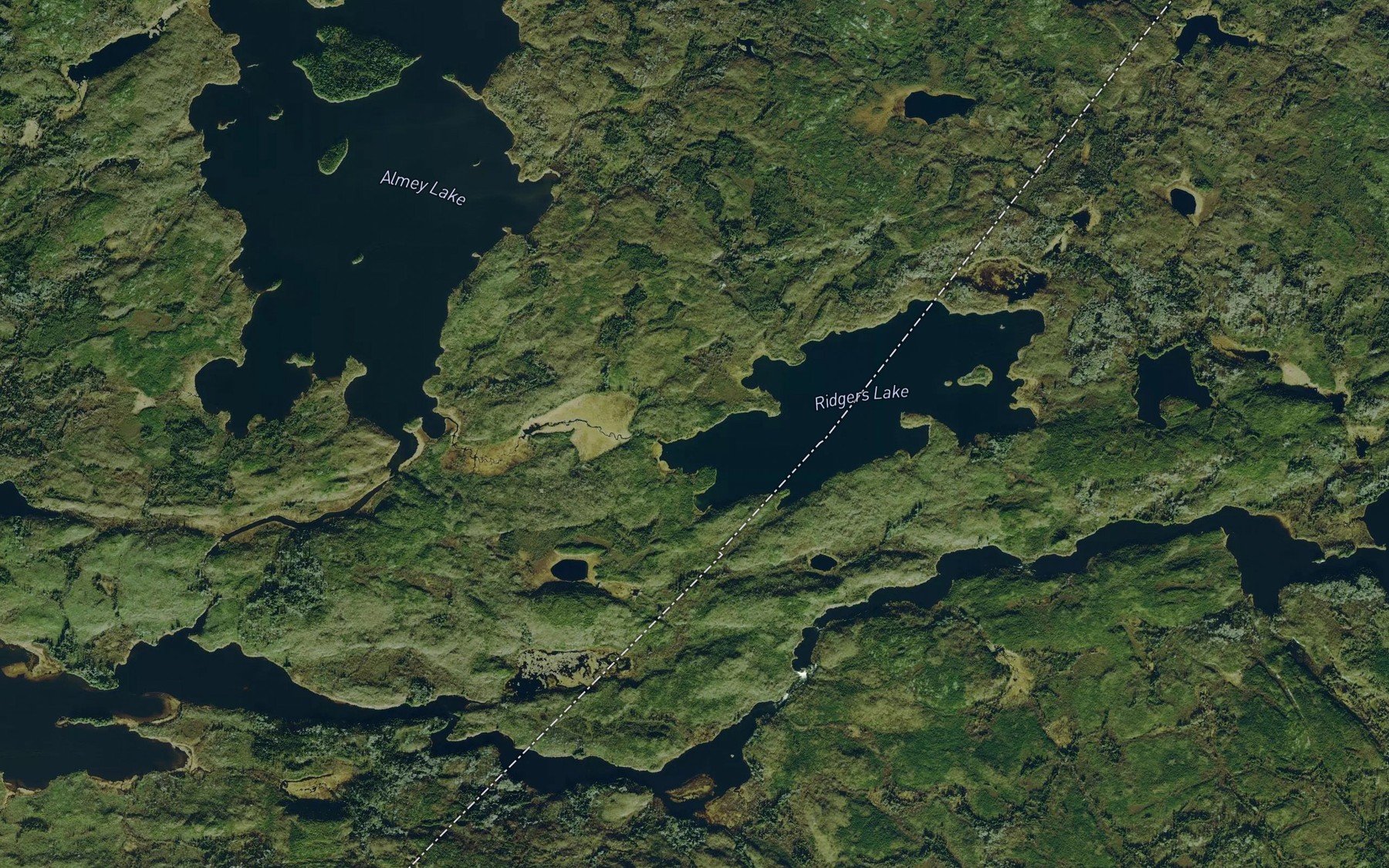 Satellite map of the Ridgers Lake