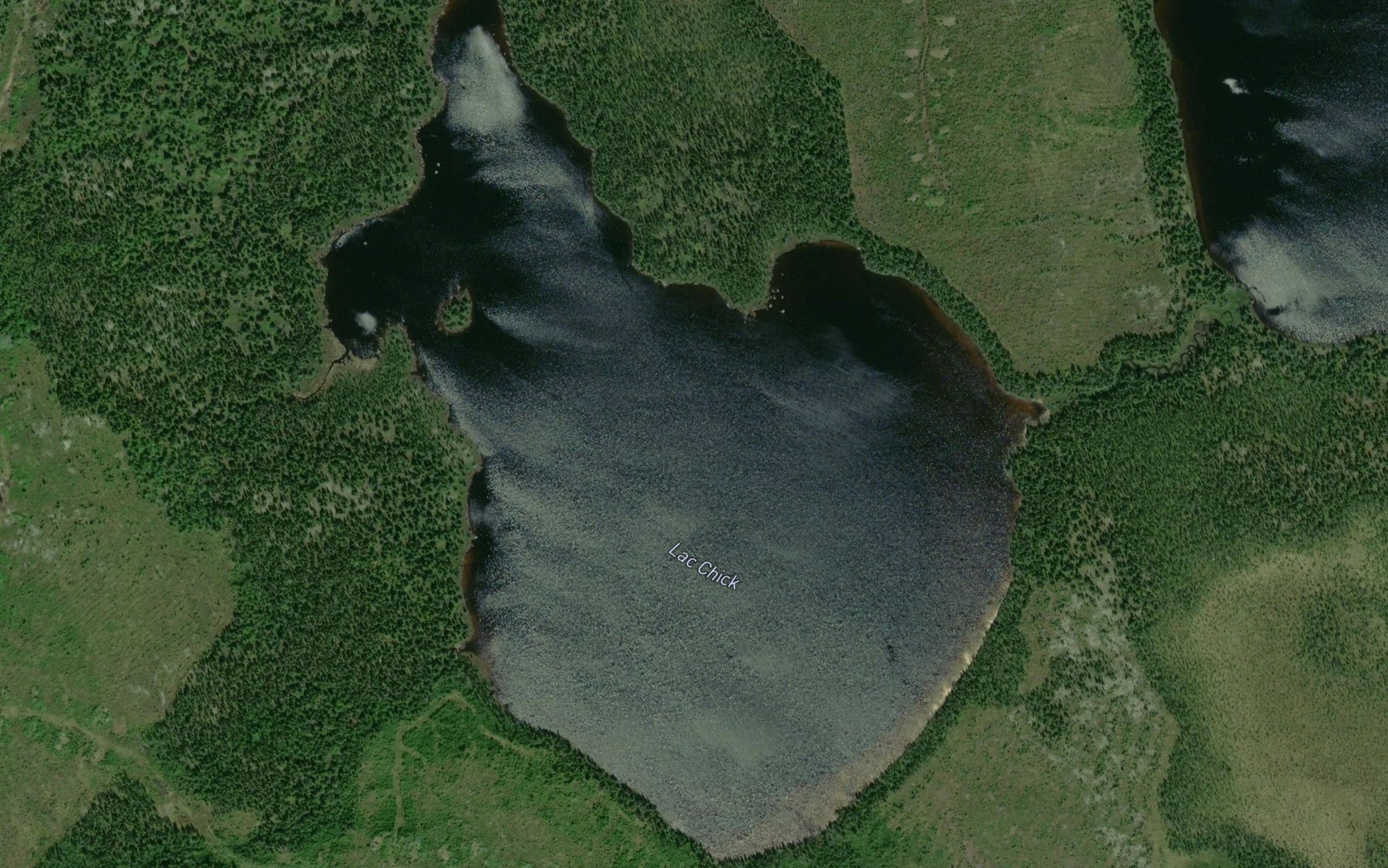 Satellite map of the Lac Chick