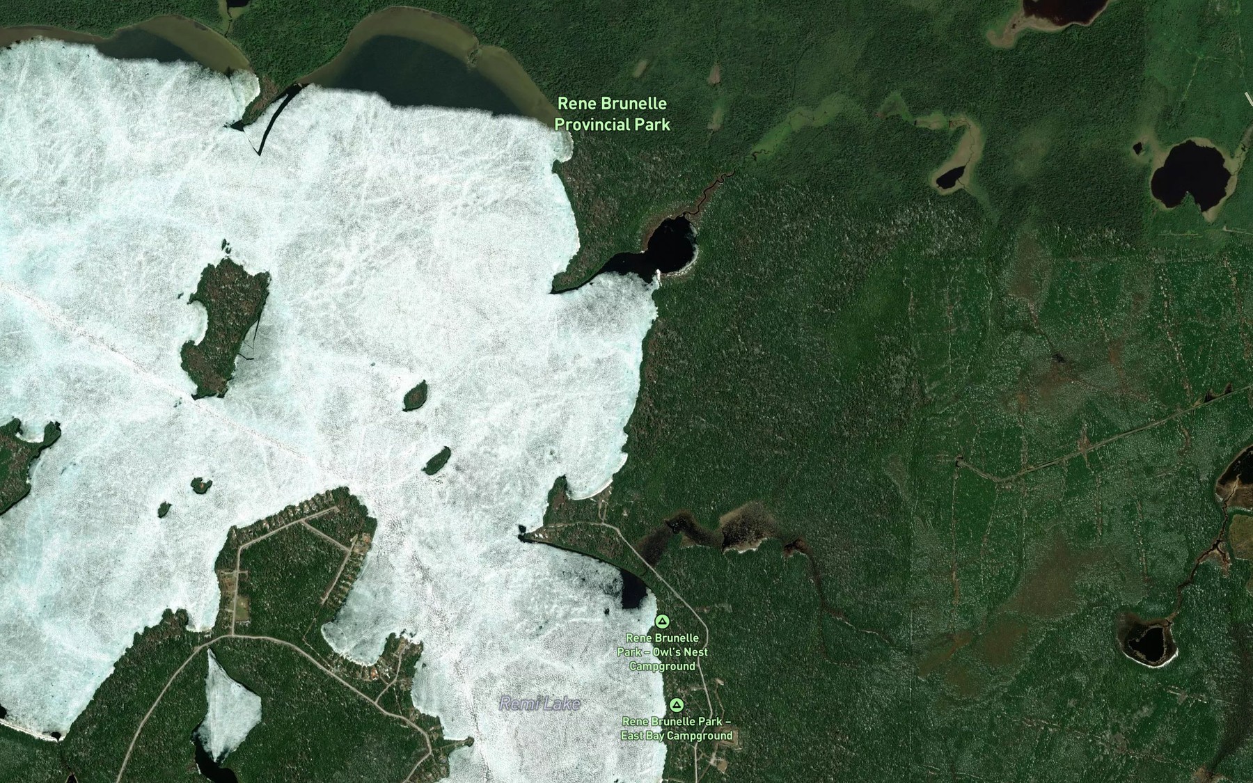 Satellite map of the Crawfish Cove