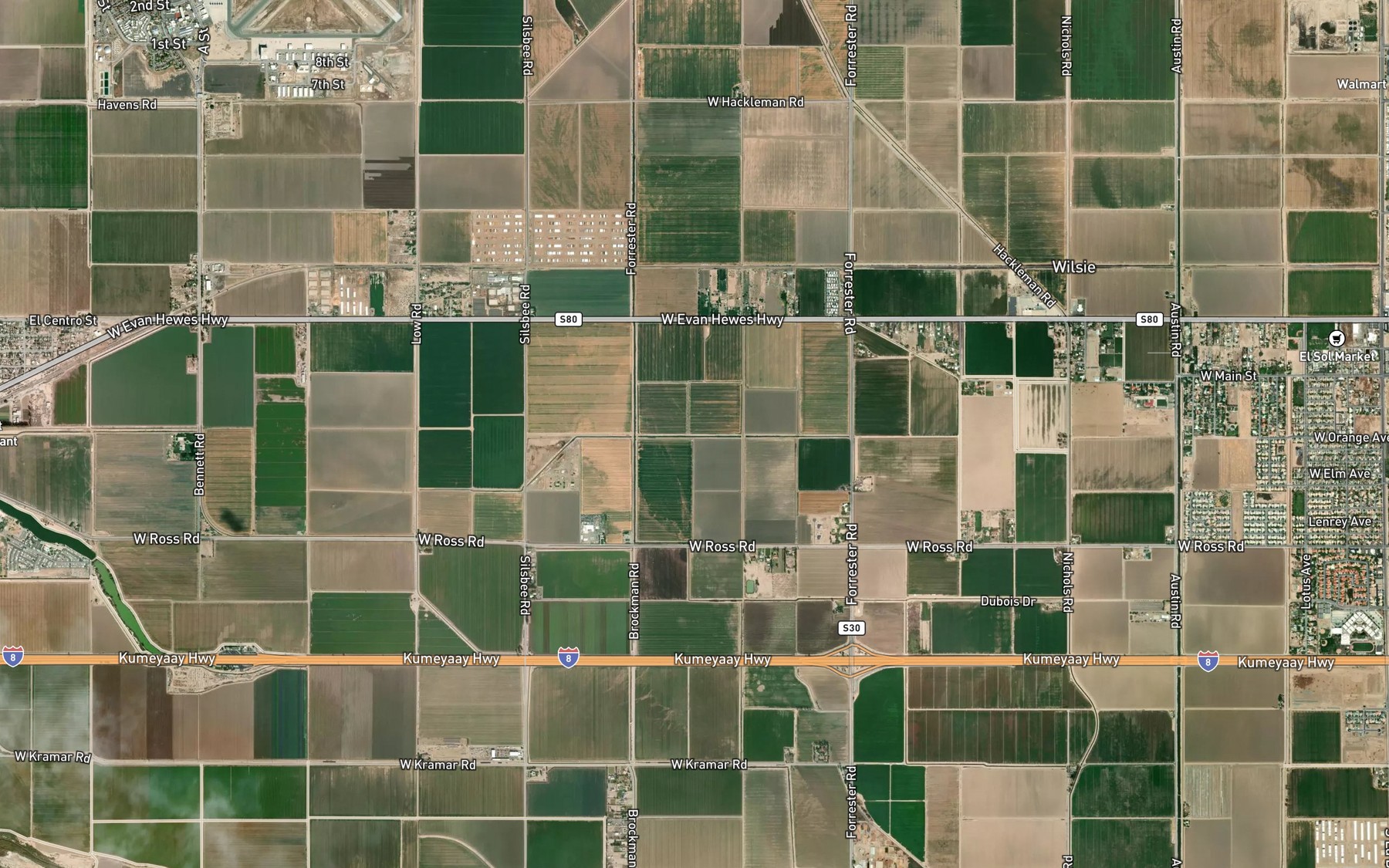 Satellite map of the Central Drain Nine