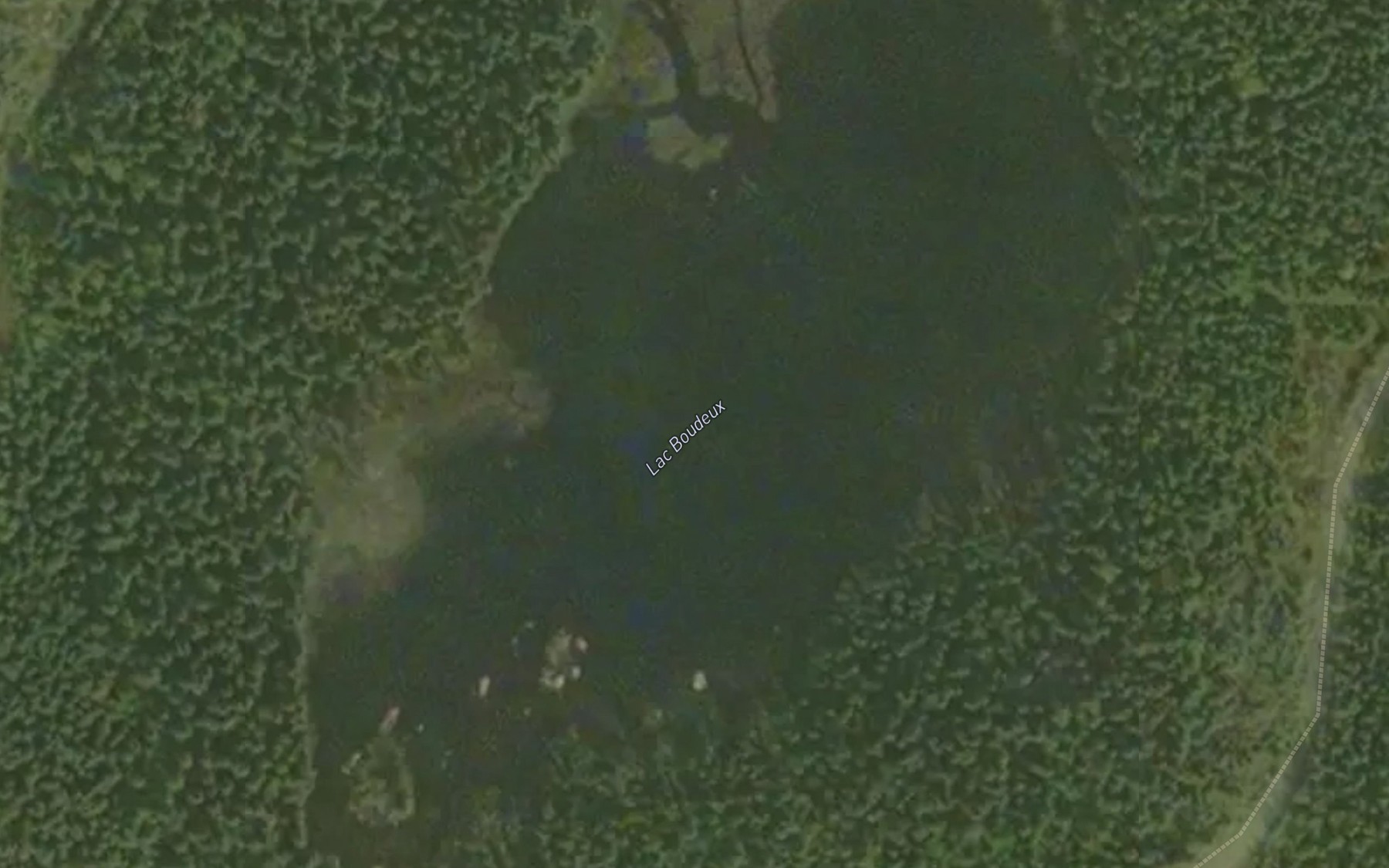 Satellite map of the Lac Boudeux