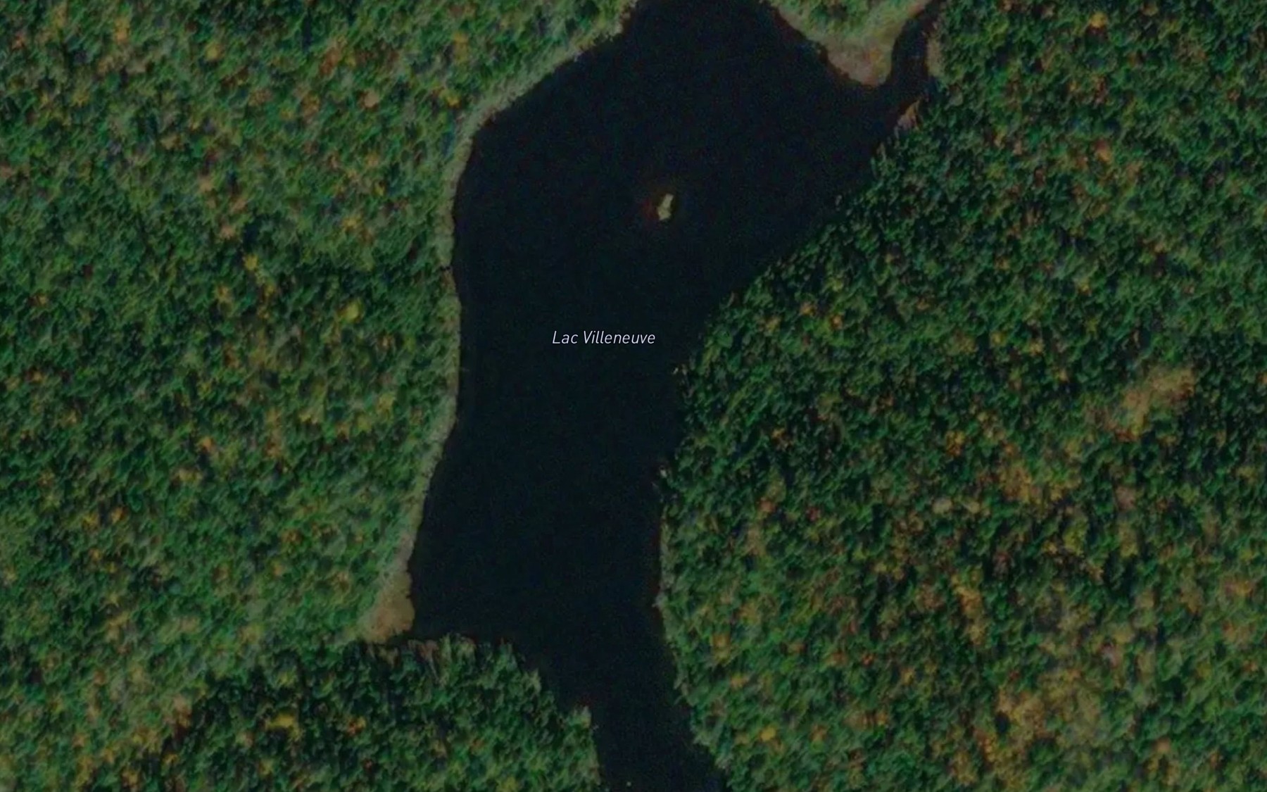 Satellite map of the Lac Villeneuve