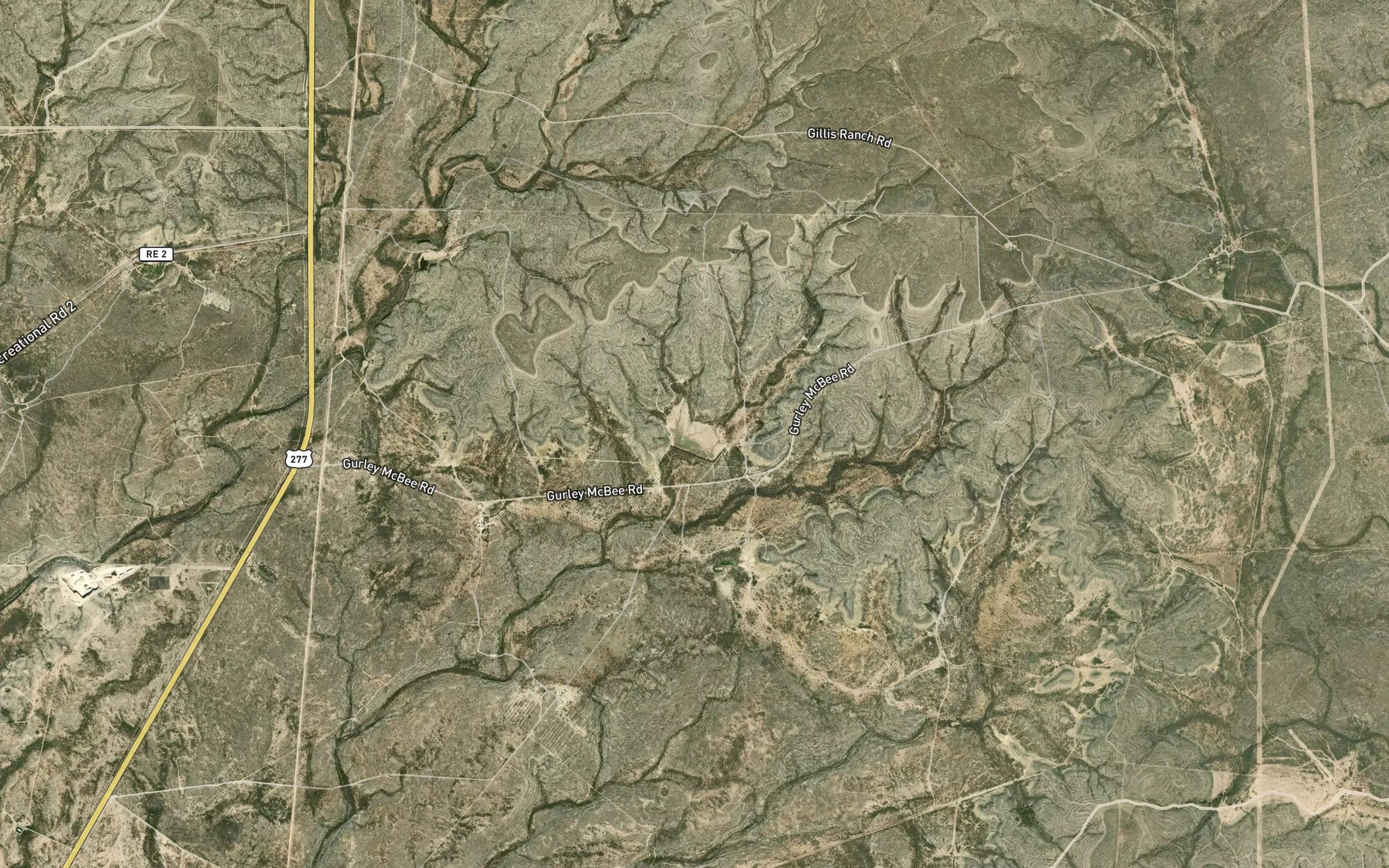 Satellite map of the Moody Lake