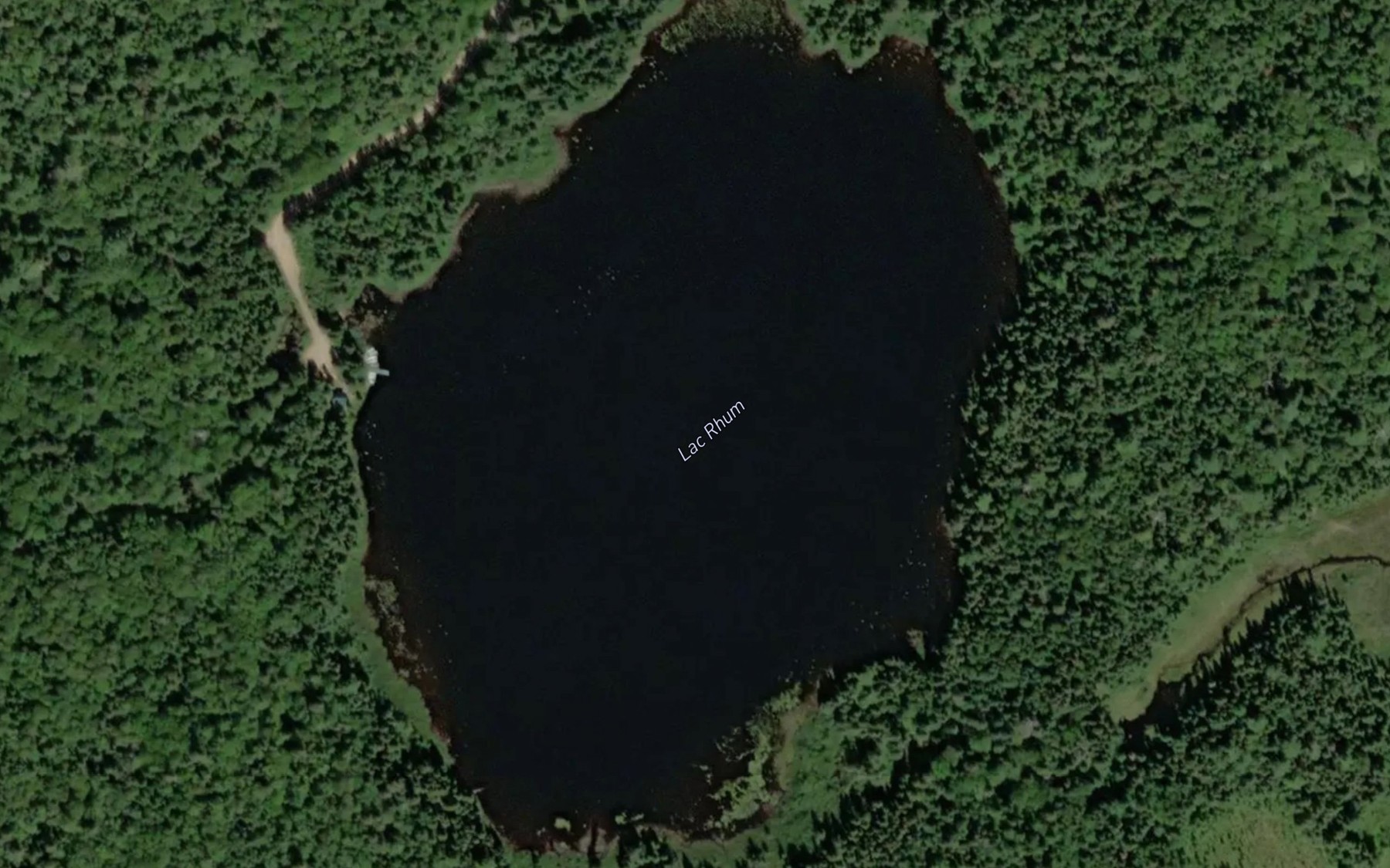 Satellite map of the Lac Rhum