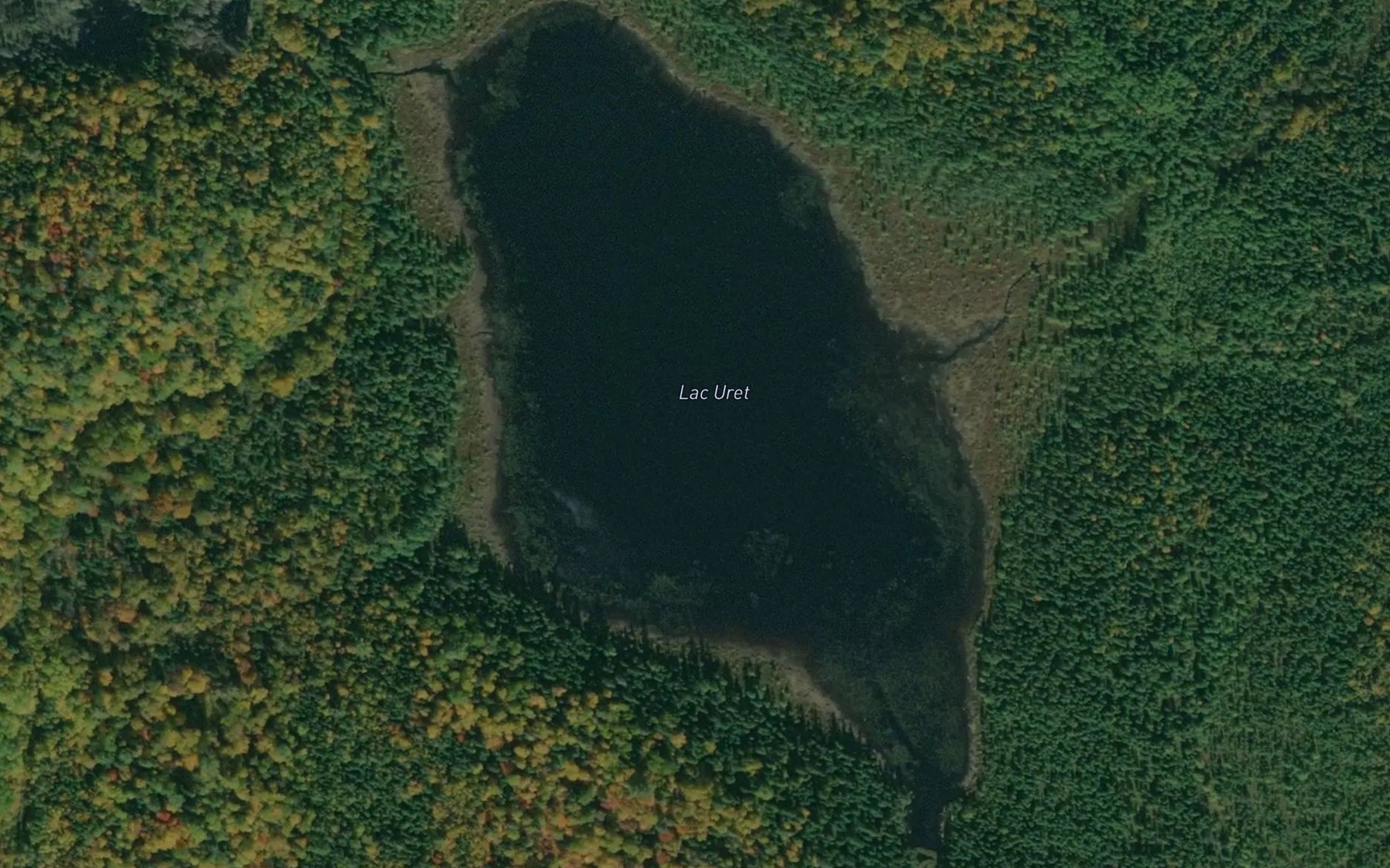 Satellite map of the Lac Uret