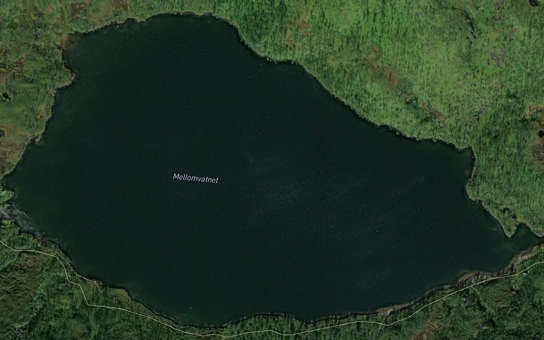 Satellite map of the Helvetesvatnet