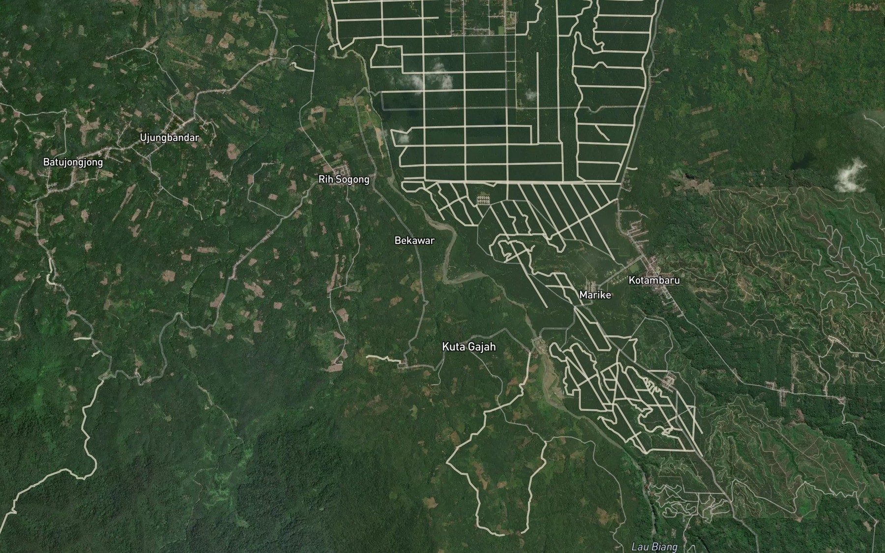 Satellite map of the Lau Kawar