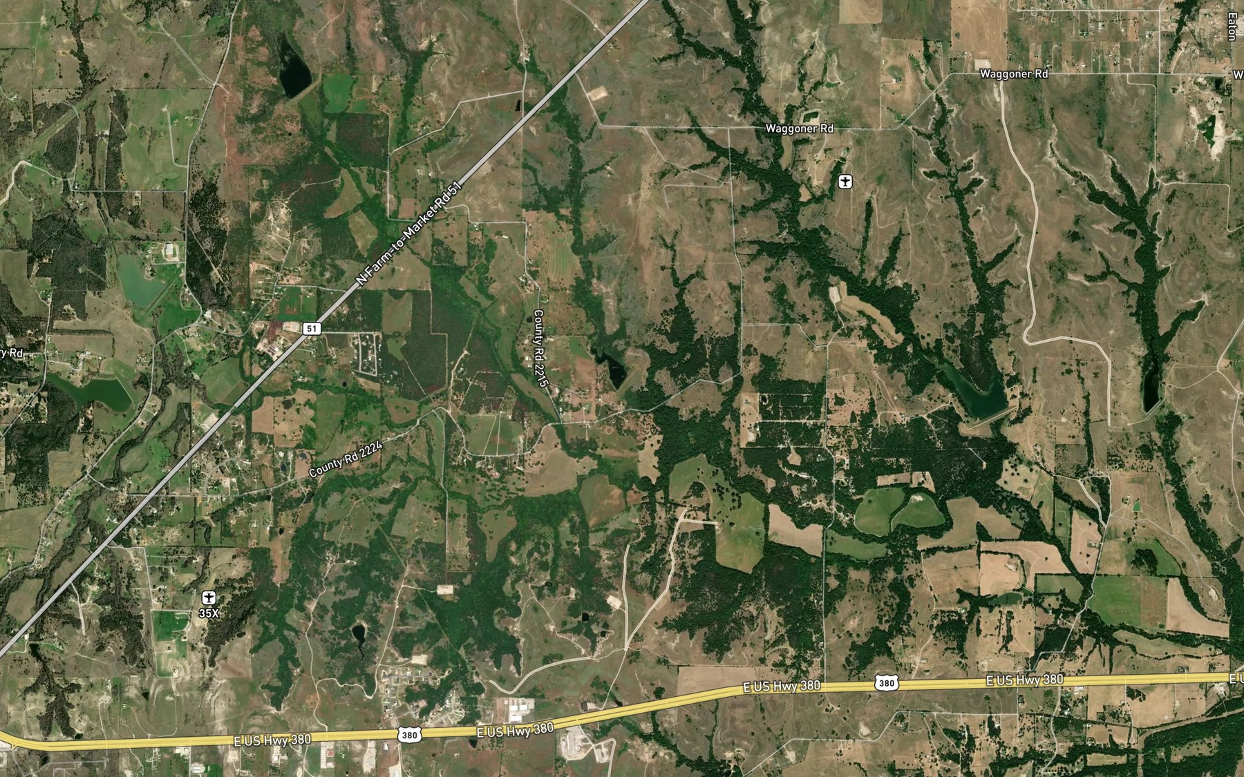 Satellite map of the Soil Conservation Service Site 23e Reservoir