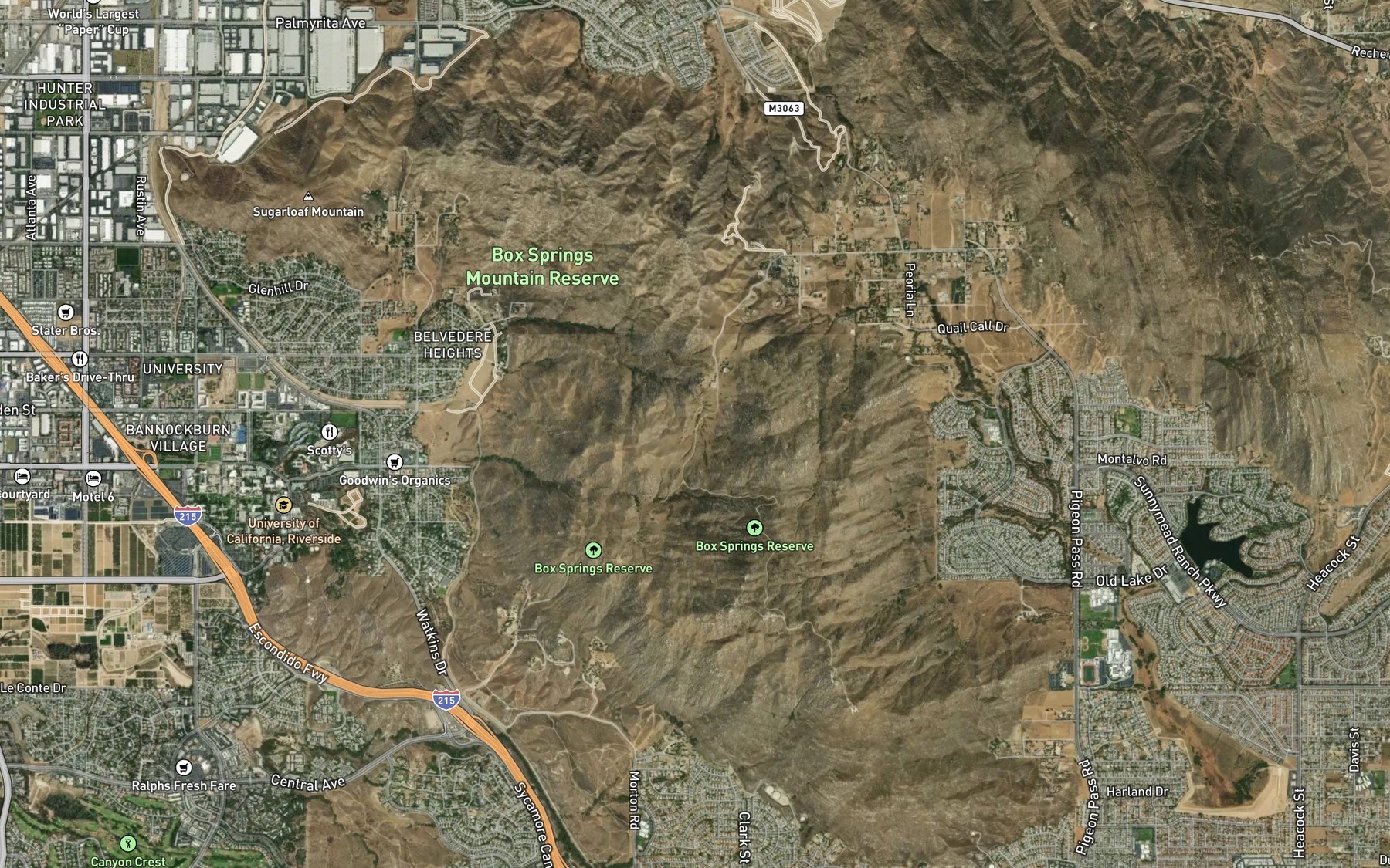 Satellite map of the Cassina Springs
