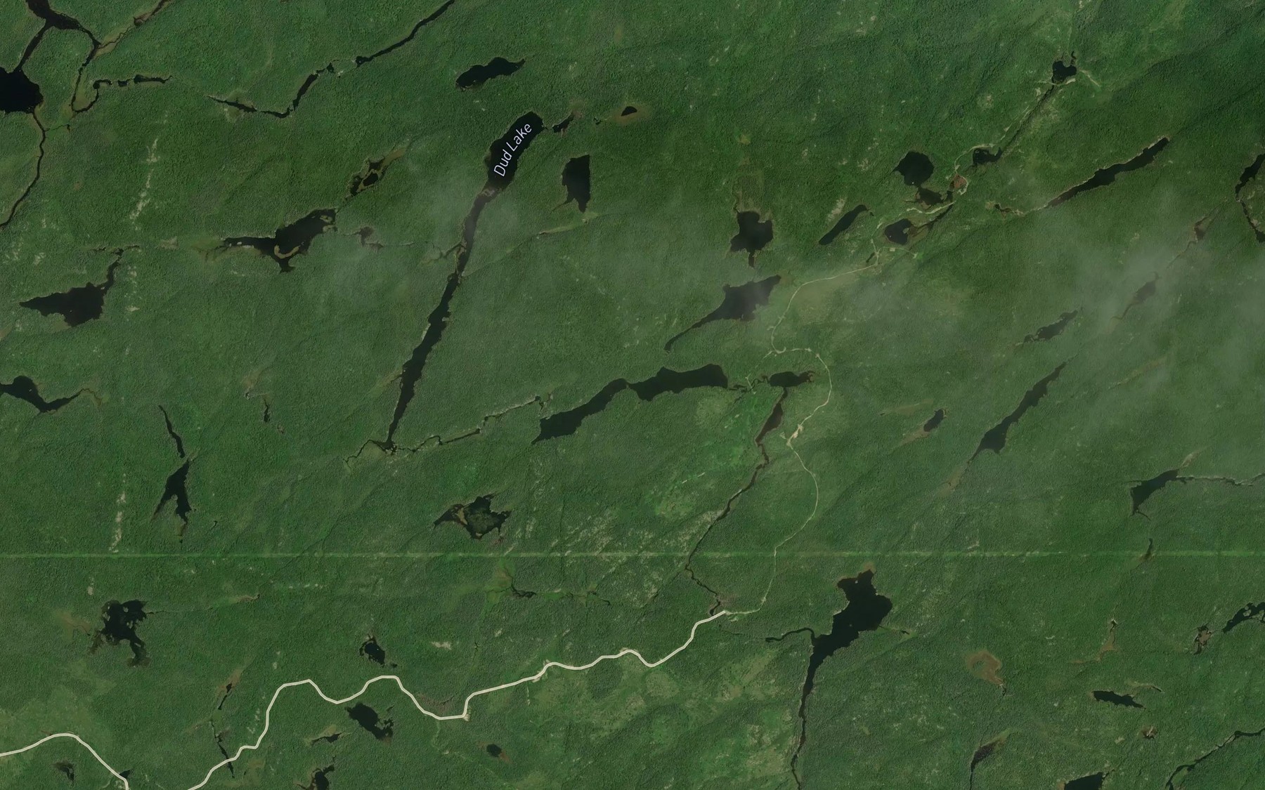 Satellite map of the Spendunc Lake