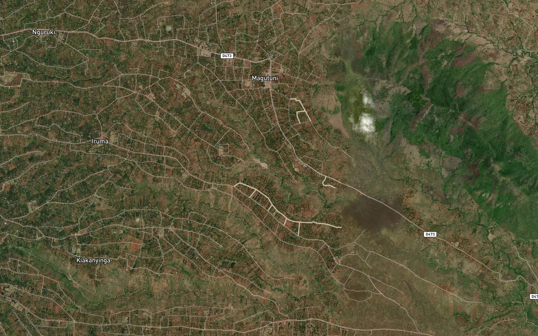 Satellite map of the Kamaara