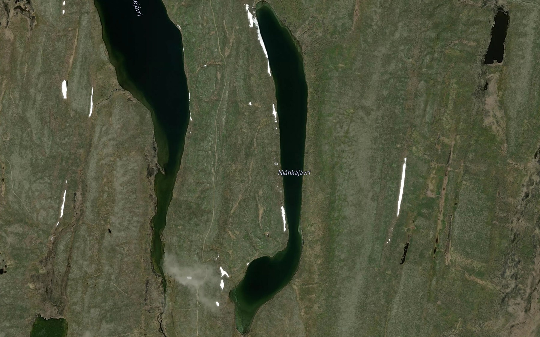 Satellite map of the Njakkajavri