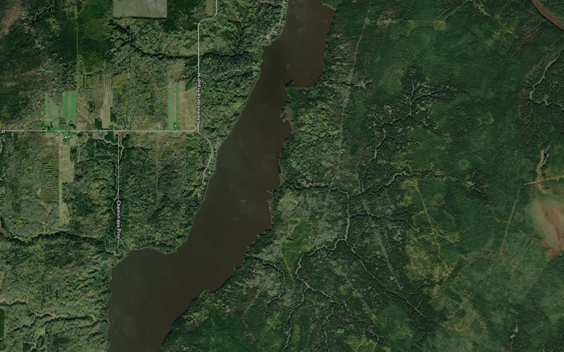 Satellite map of the Ruisseau Mercier