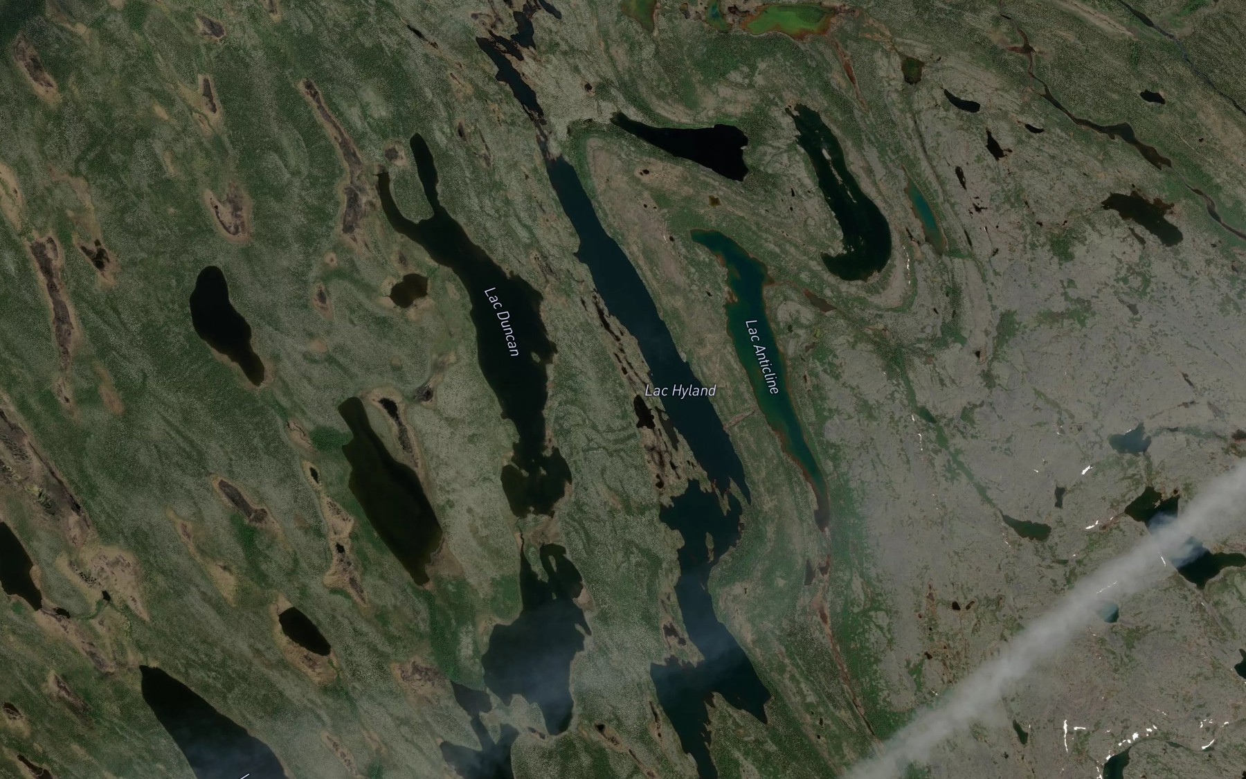Satellite map of the Lac Hyland