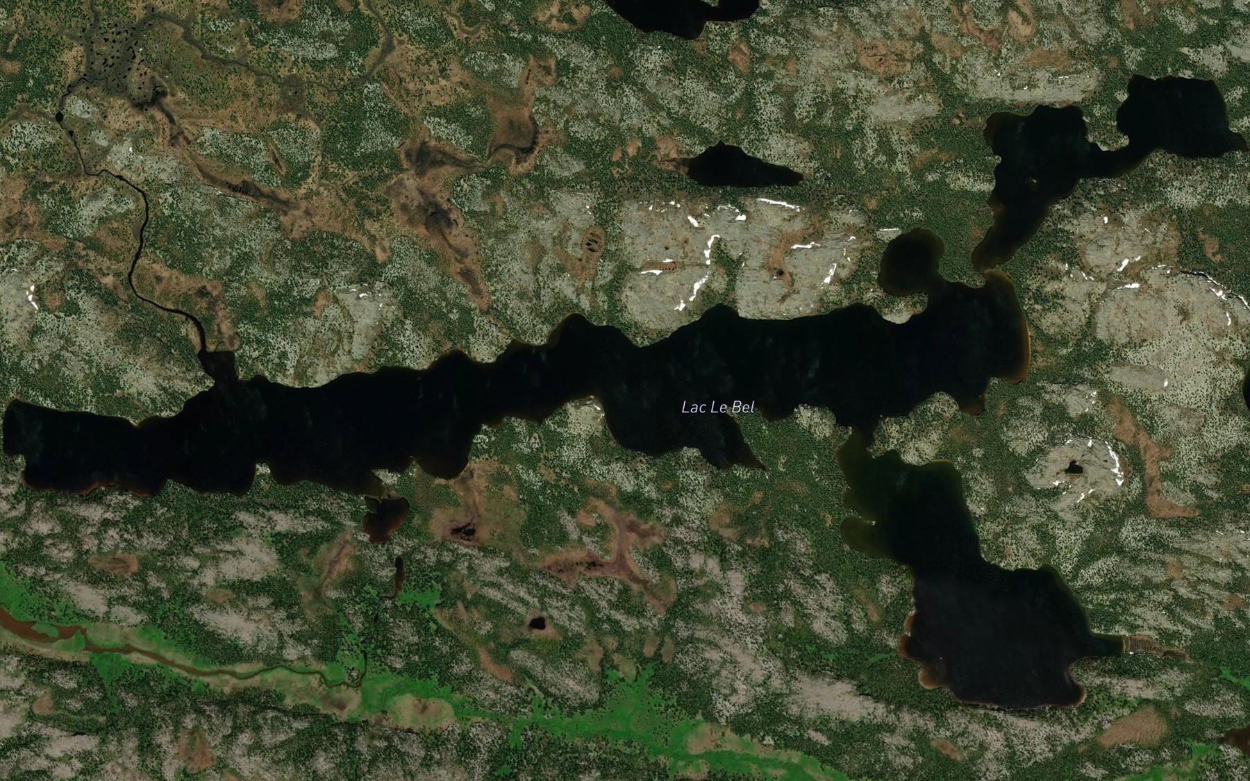 Satellite map of the Lac Le Bel