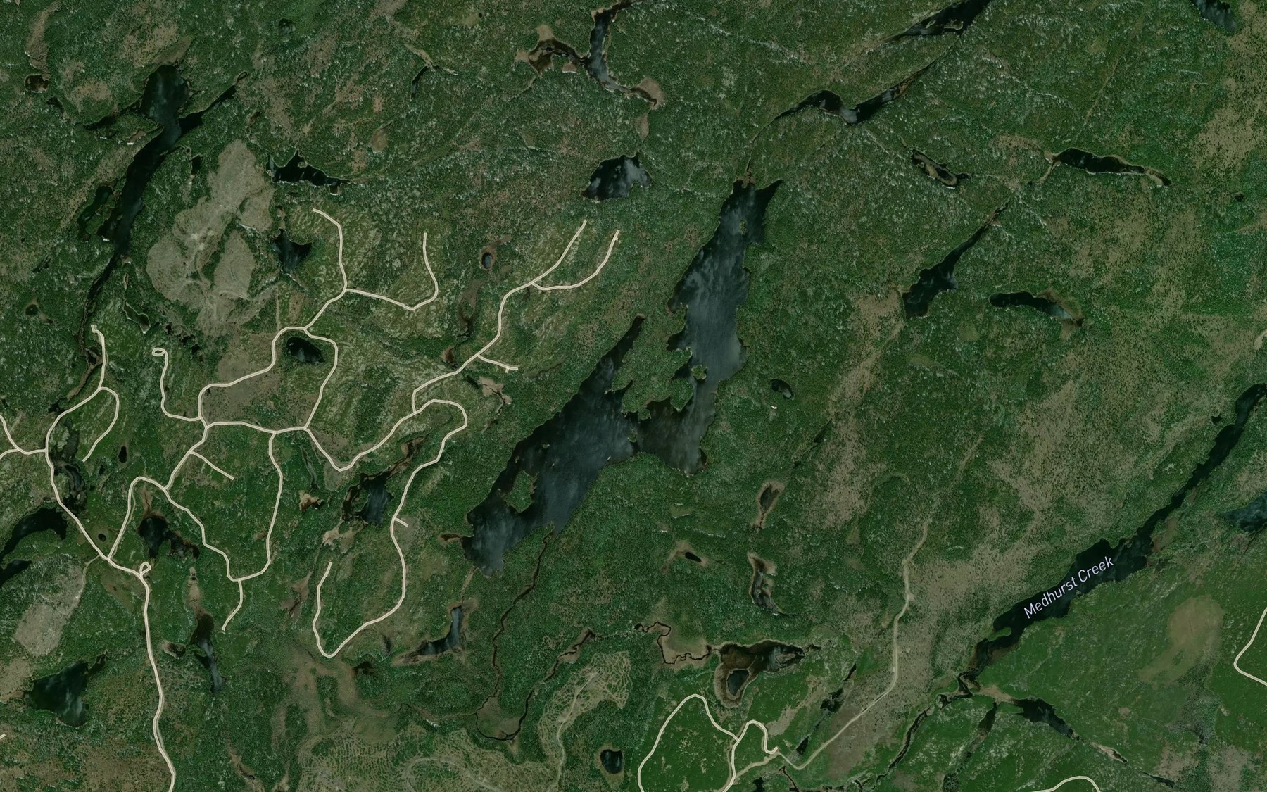 Satellite map of the Wabenung Lake