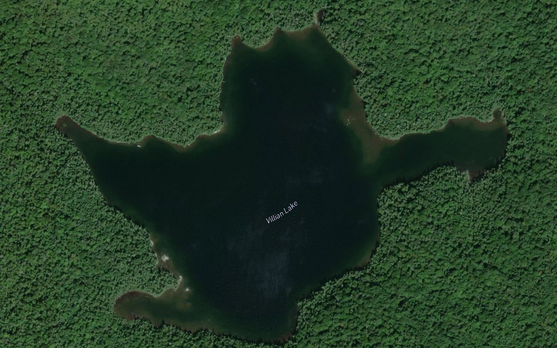 Satellite map of the Villian Lake