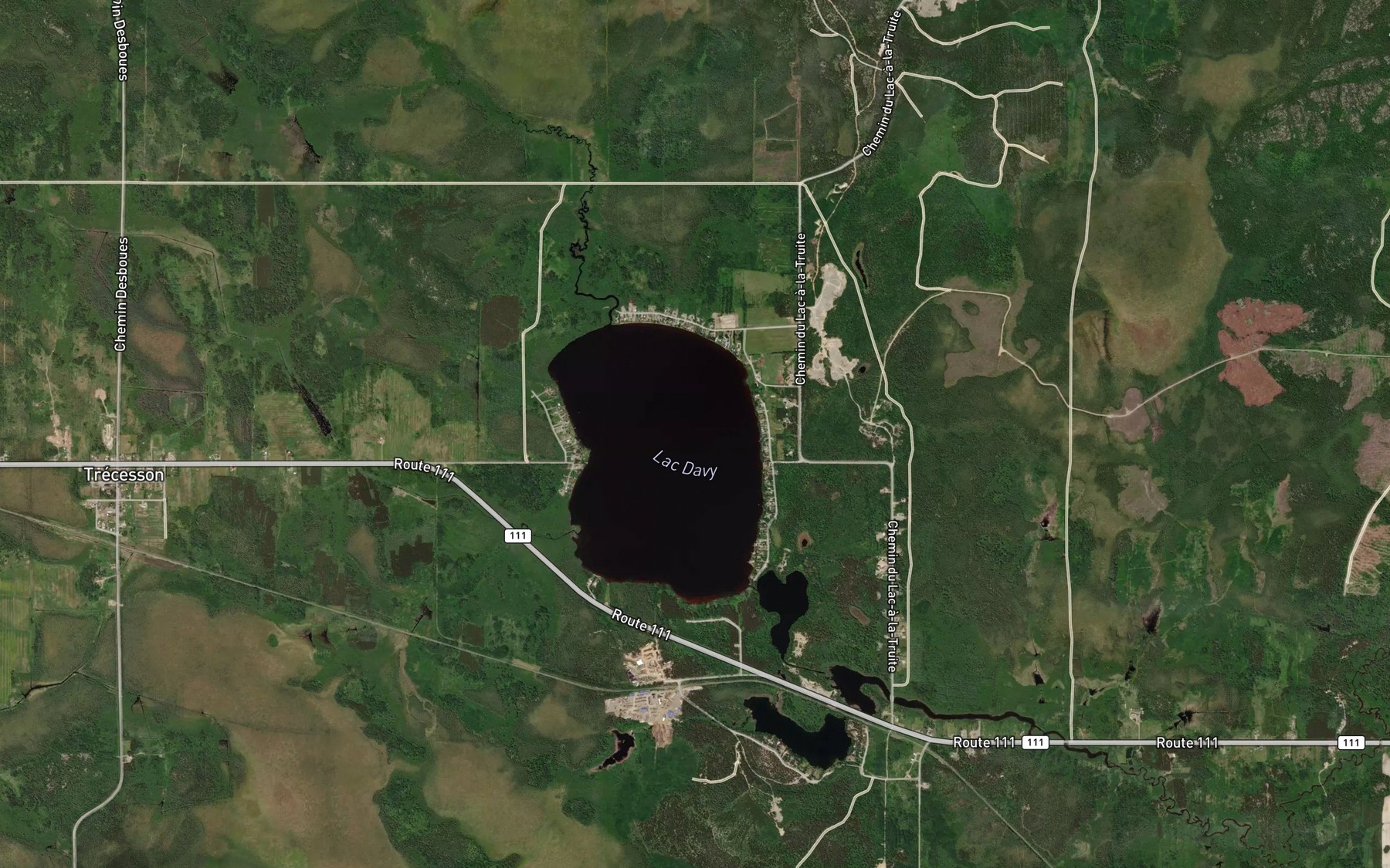 Satellite map of the Ruisseau Desormeaux