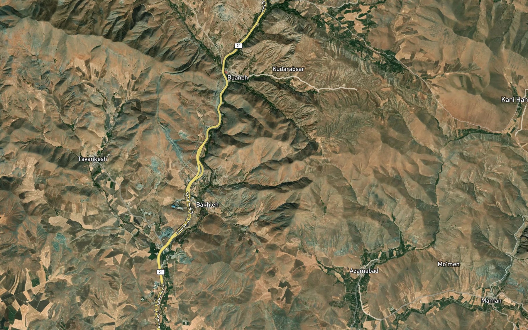 Satellite map of the Cheshmeh-ye Gaykhin Kia